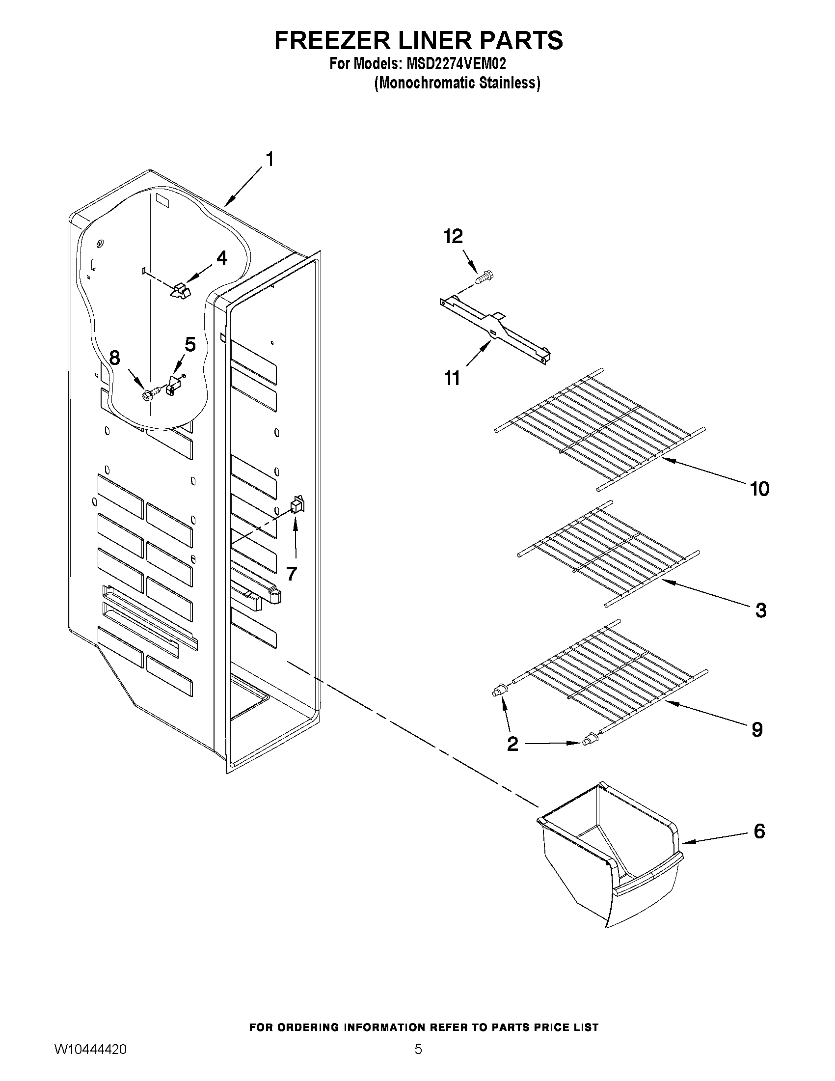 04 - FREEZER LINER PARTS