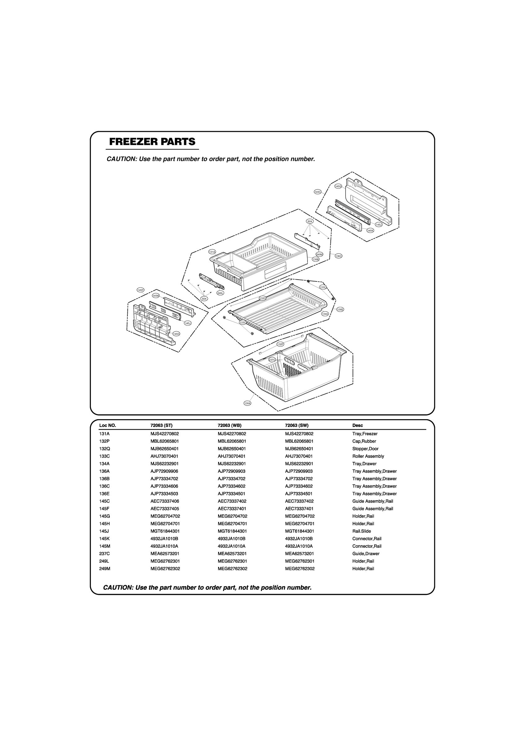 FREEZER PARTS