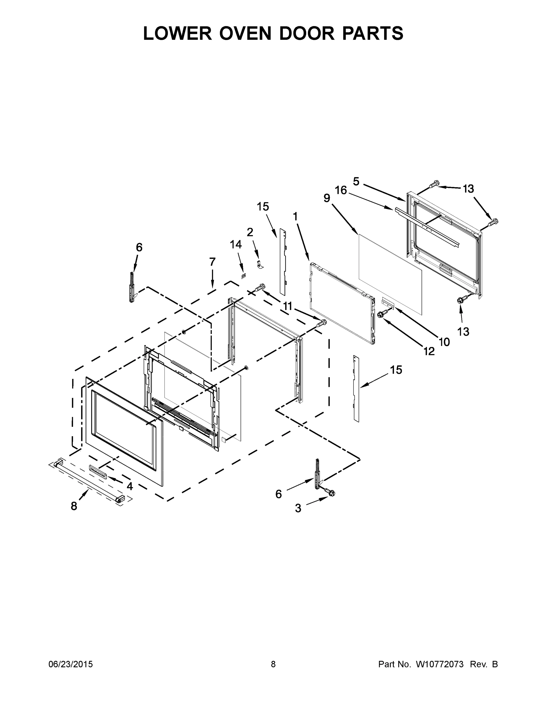 05 - LOWER OVEN DOOR PARTS