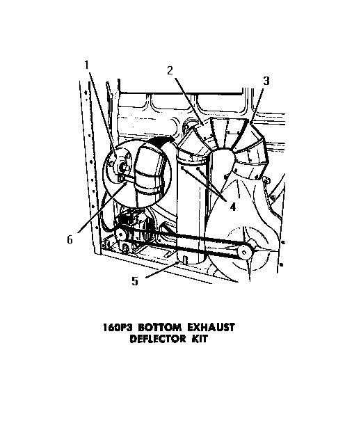 03 - 160P3 BOTTOM EXHAUST DEFLECTOR KIT