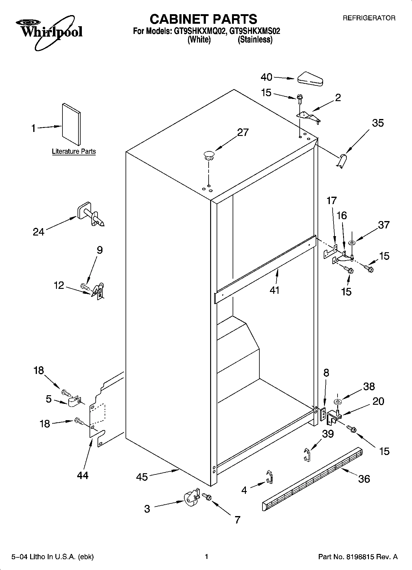 01 - CABINET PARTS