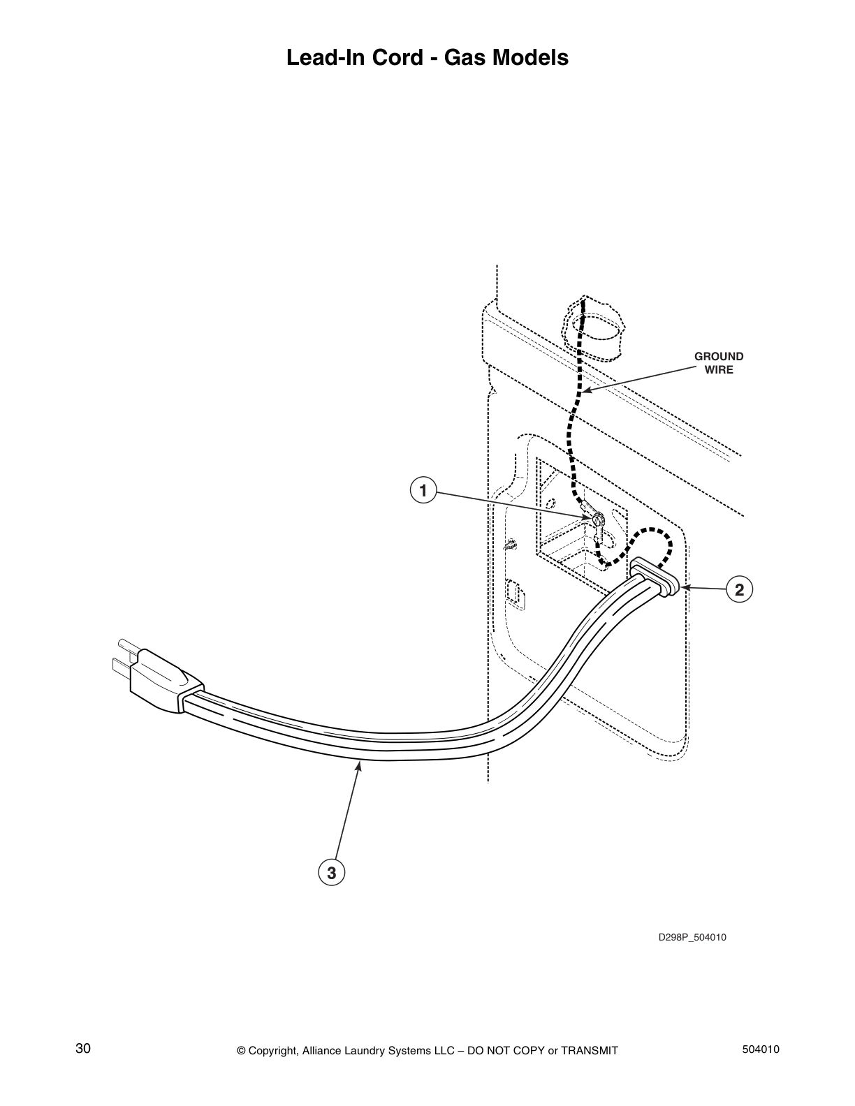 Lead-In Cord - Gas Models