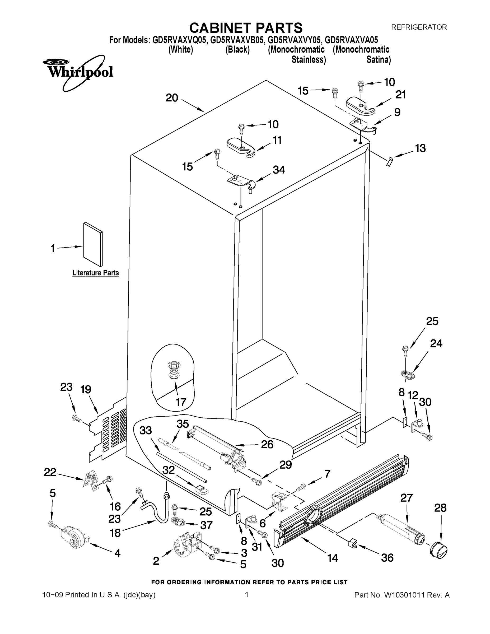 01 - CABINET PARTS