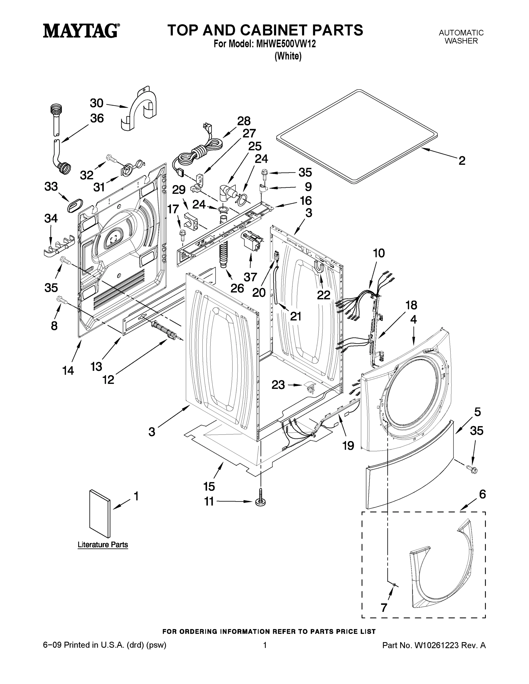 01 - TOP AND CABINET PARTS