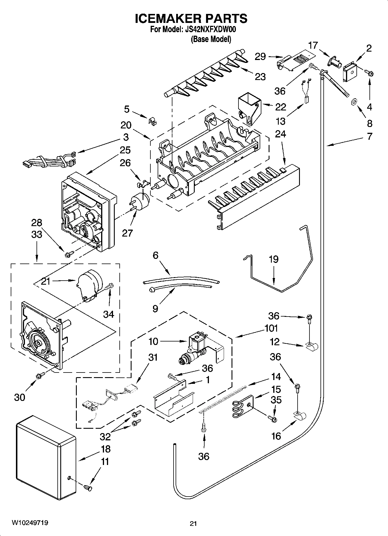 13 - ICEMAKER PARTS