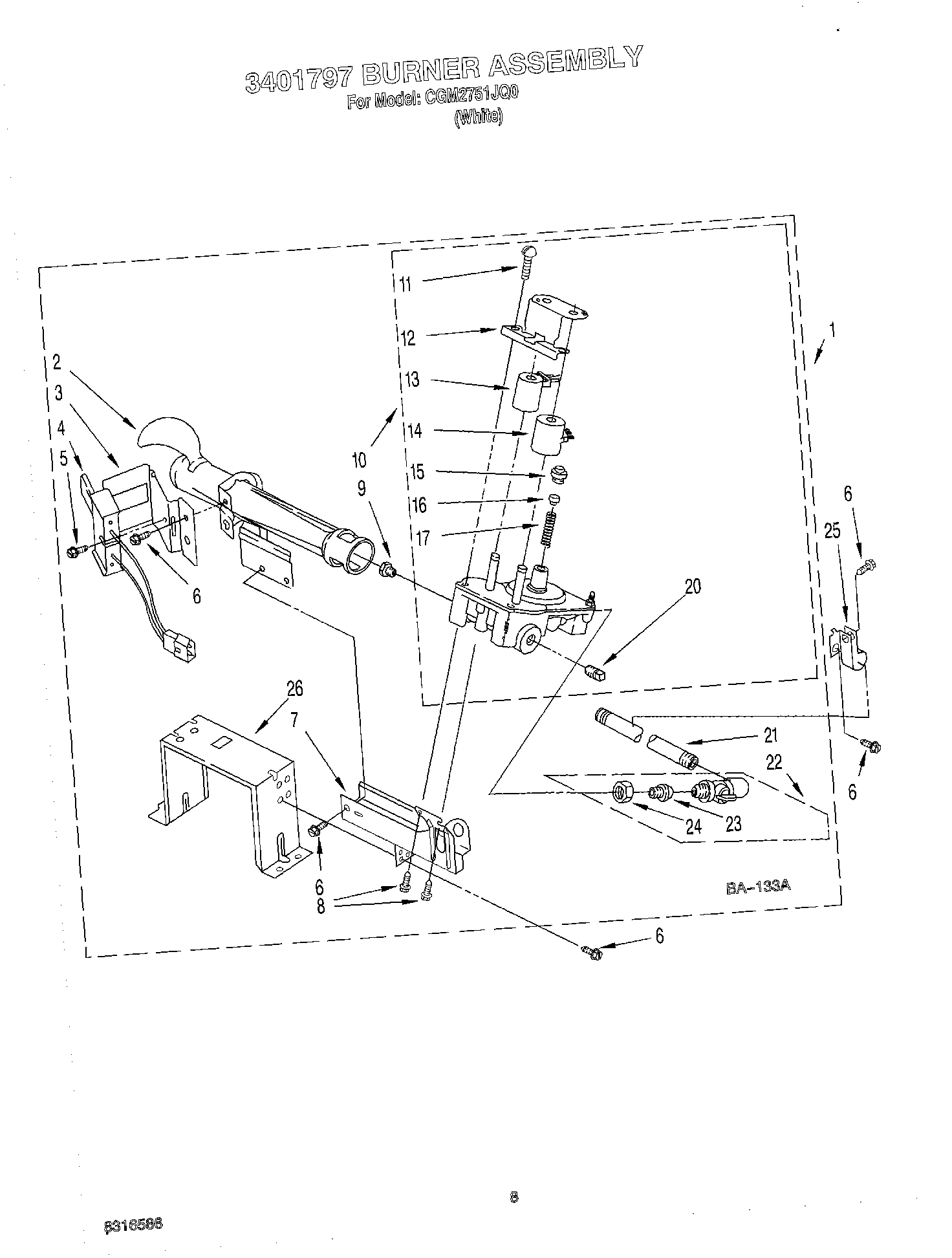 05 - 3401797 BURNER ASSEMBLY