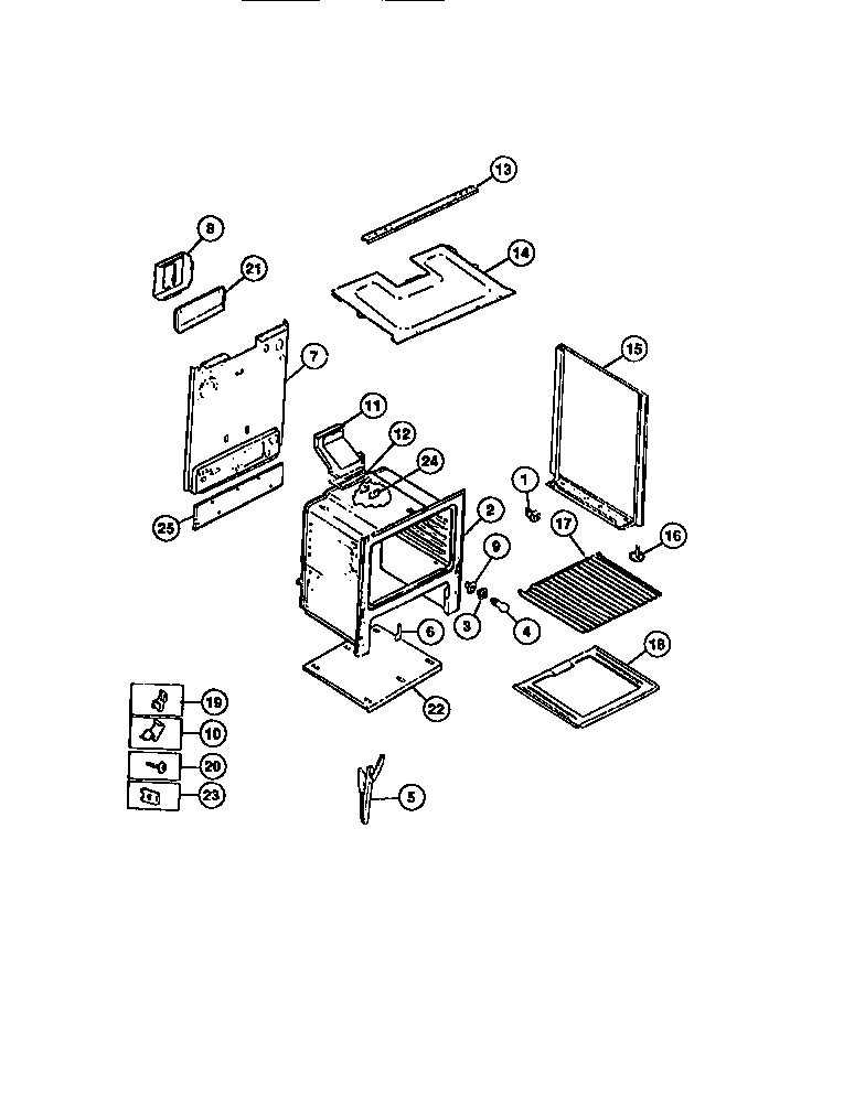 07 - INTERIOR OVEN, PANELS, FRAME