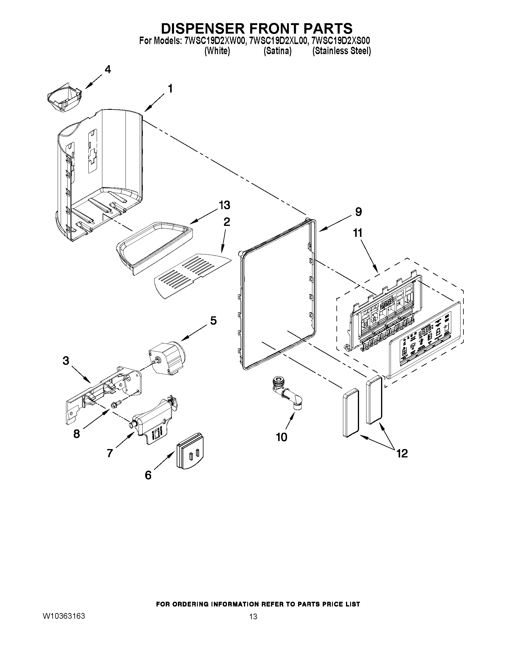 08 - DISPENSER FRONT PARTS