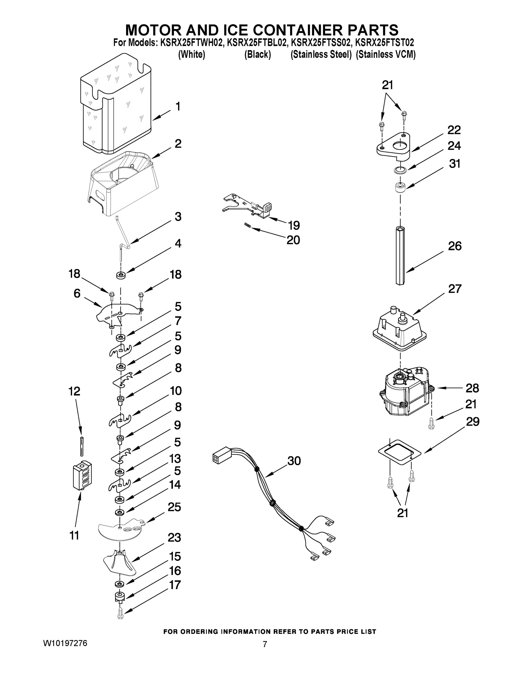 05 - MOTOR AND ICE CONTAINER PARTS