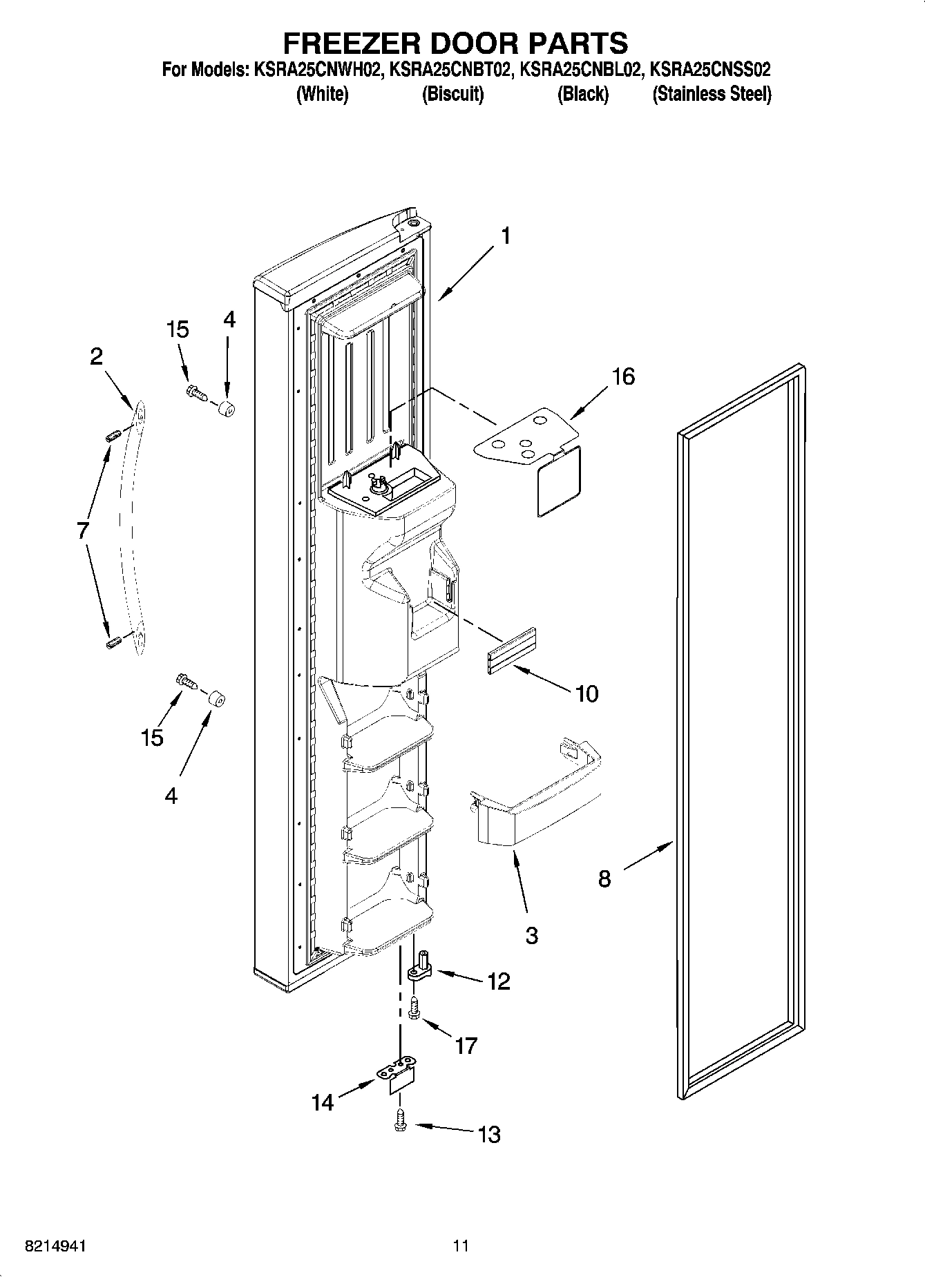 07 - FREEZER DOOR PARTS