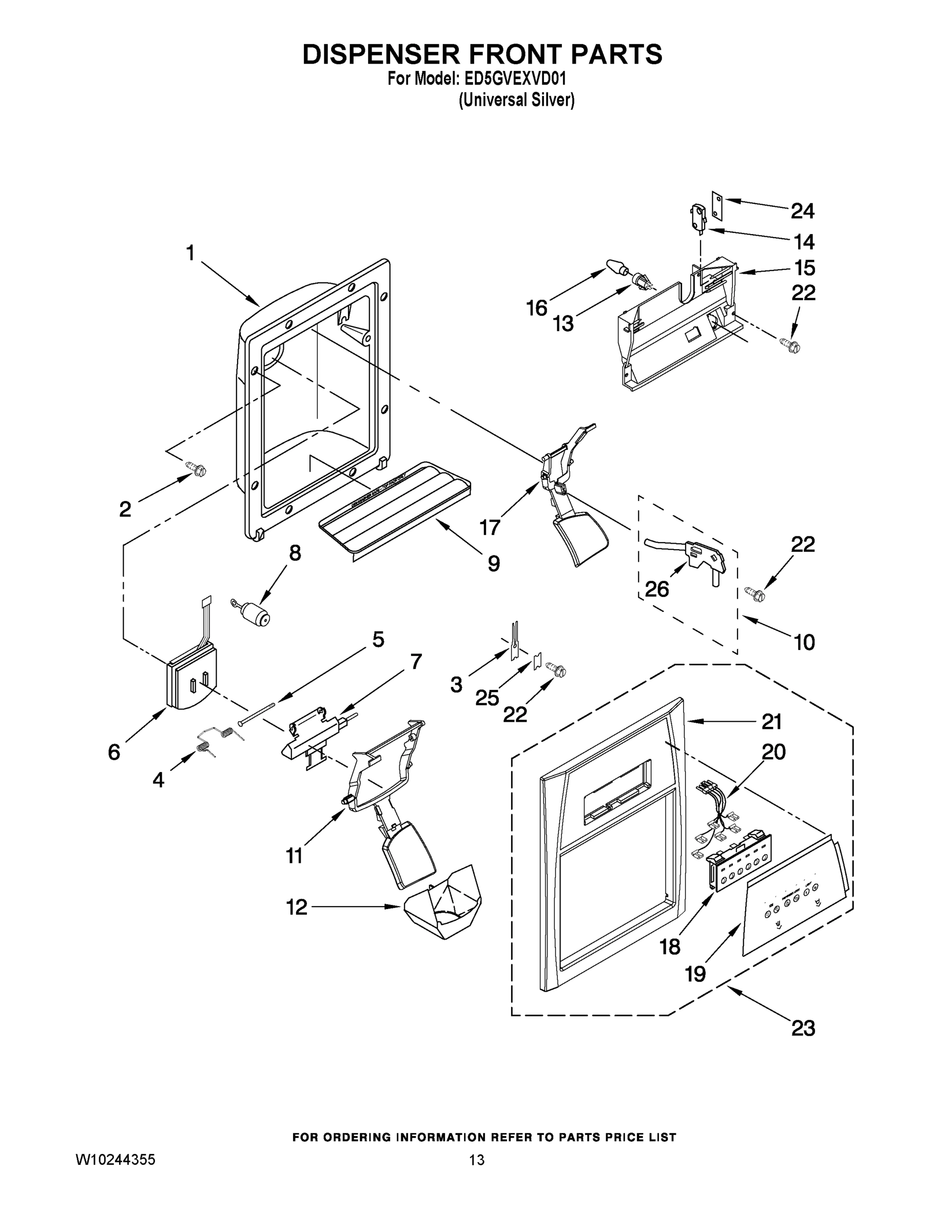 08 - DISPENSER FRONT PARTS
