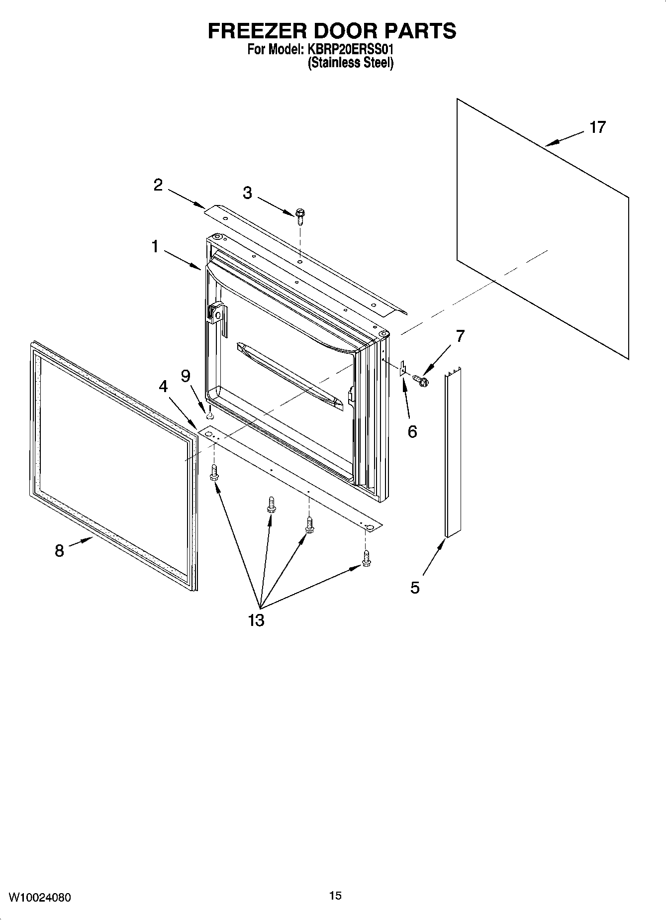 08 - FREEZER DOOR PARTS, OPTIONAL PARTS (NOT INCLUDED)