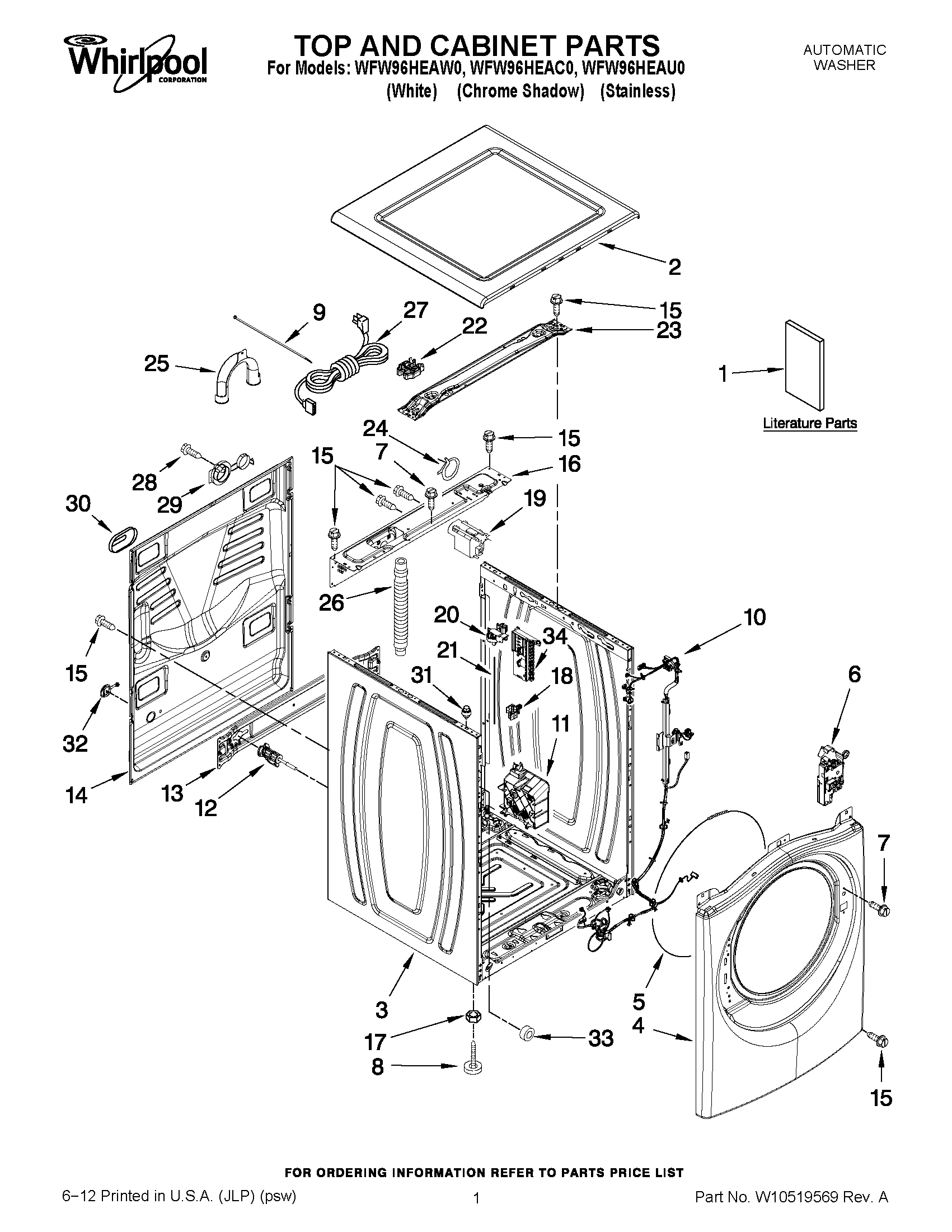 01 - TOP AND CABINET PARTS