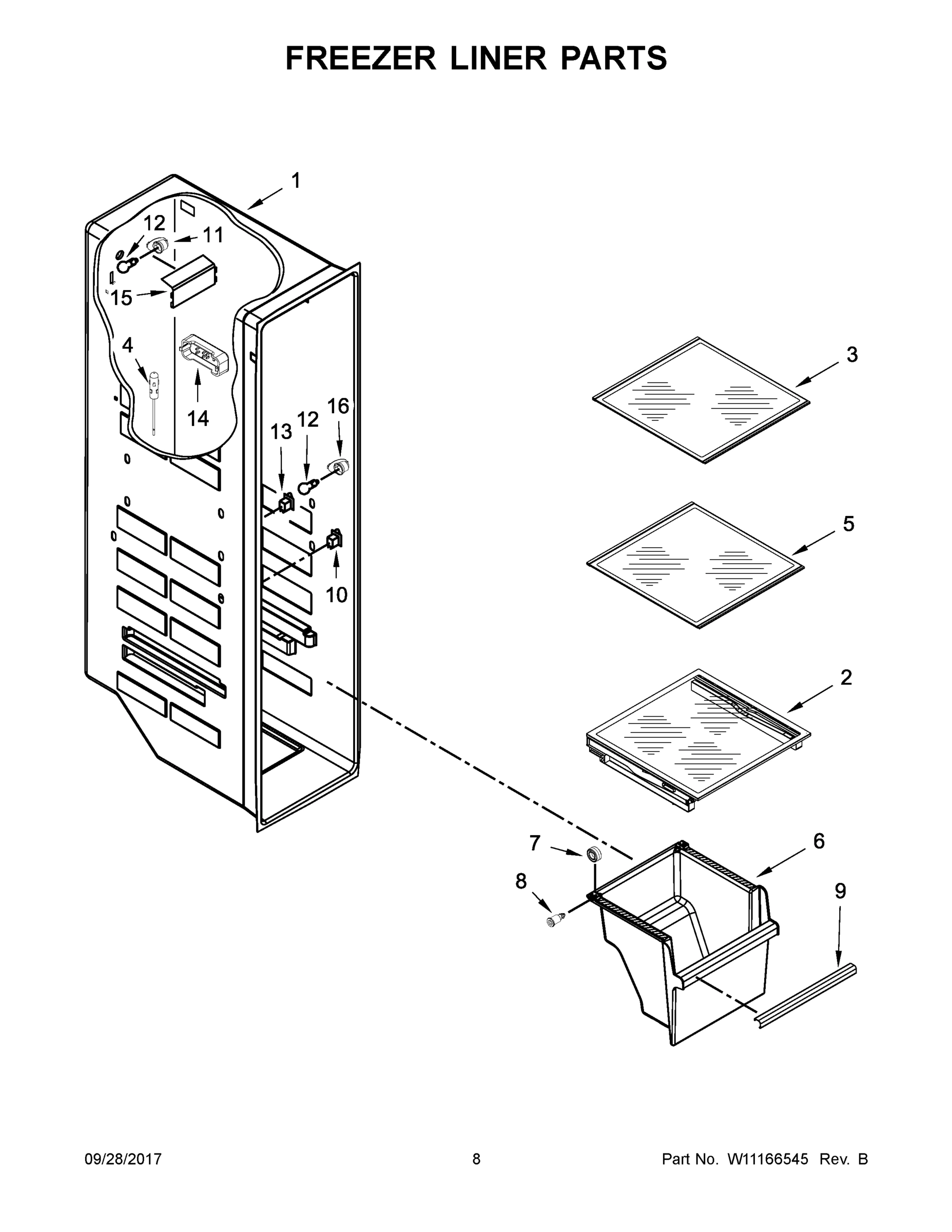 05 - FREEZER LINER PARTS
