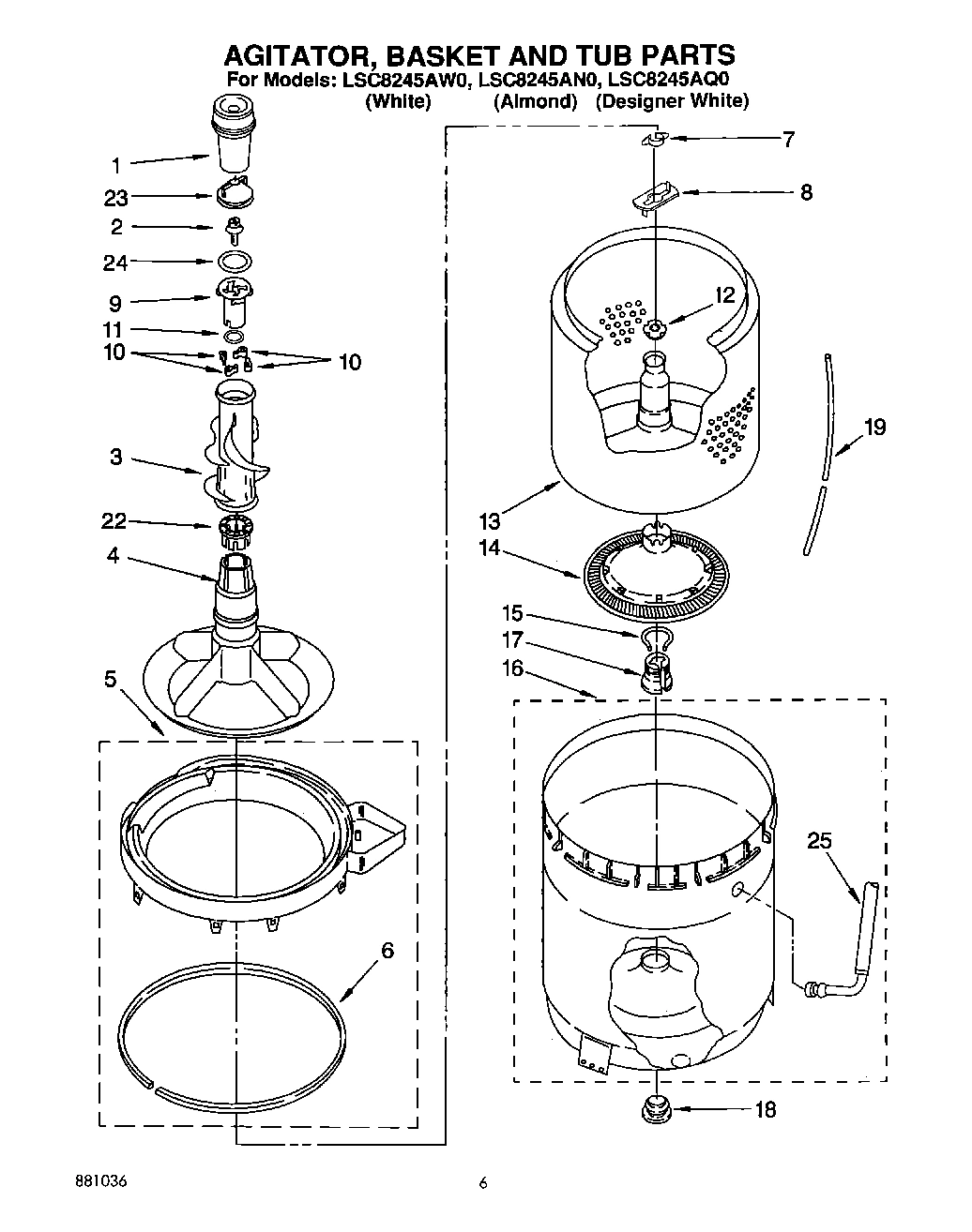 04 - AGITATOR, BASKET AND TUB