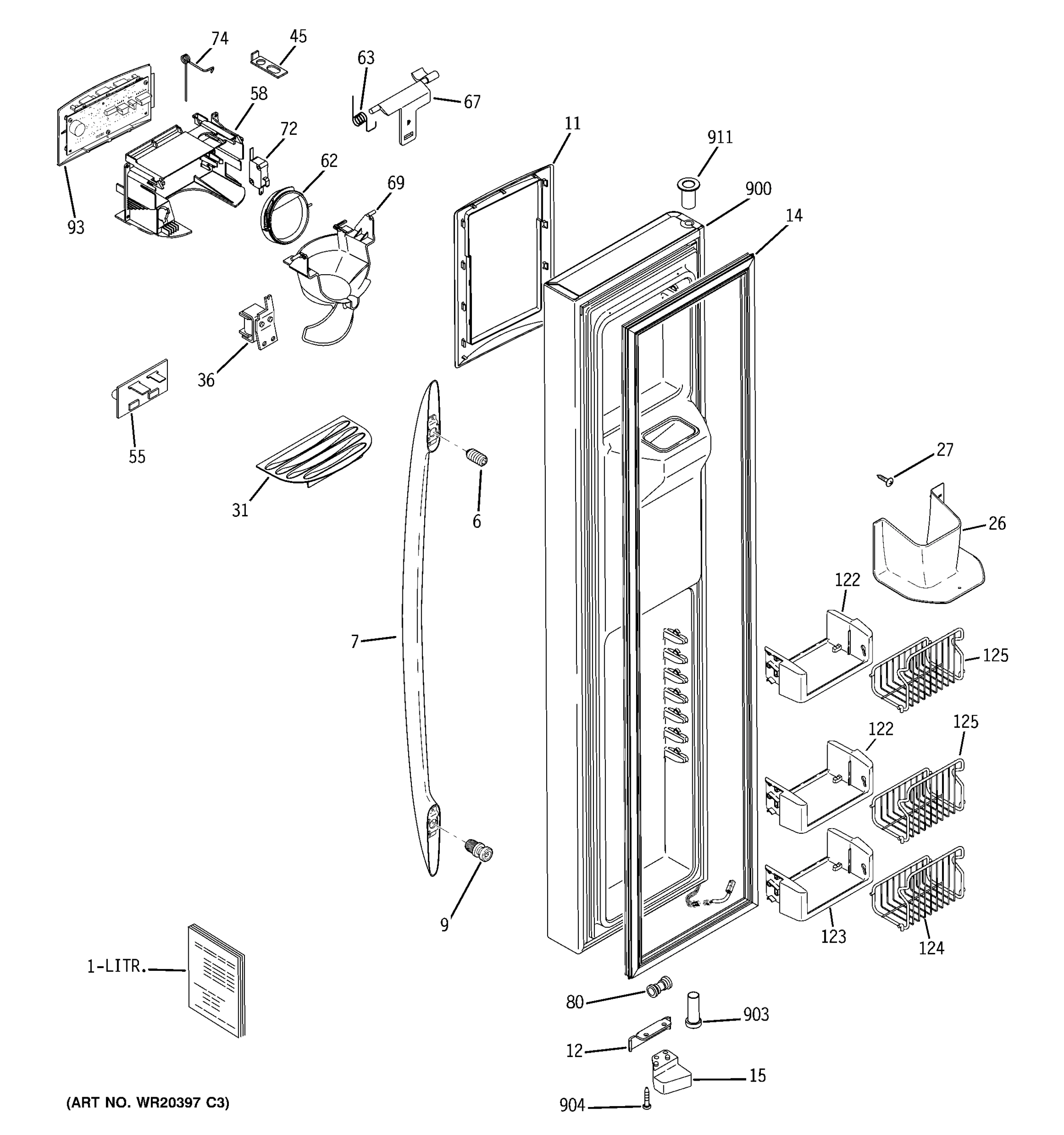 FREEZER DOOR
