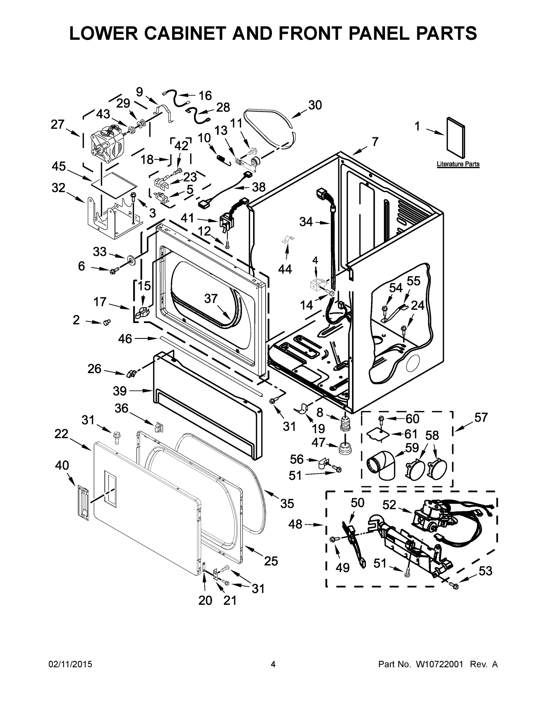 03 - LOWER CABINET AND FRONT PANEL PARTS
