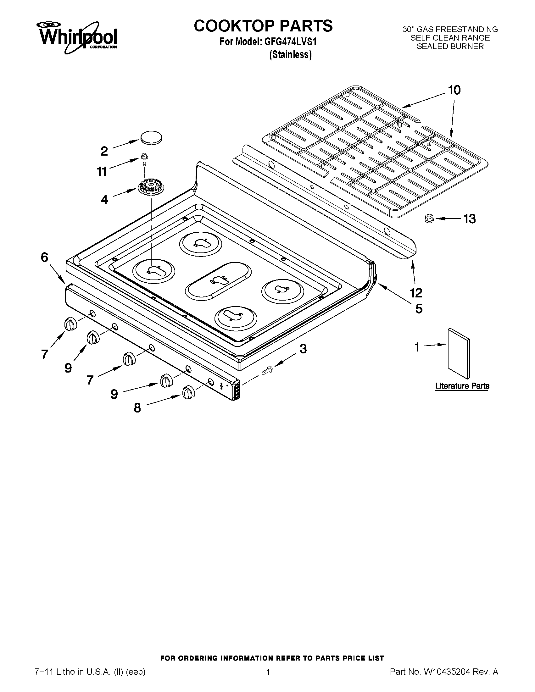 01 - COOKTOP PARTS
