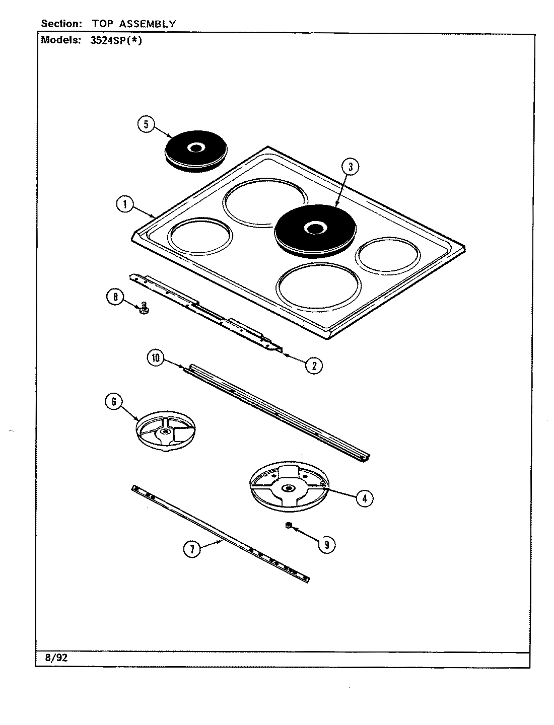 04 - TOP ASSEMBLY (3524SP)