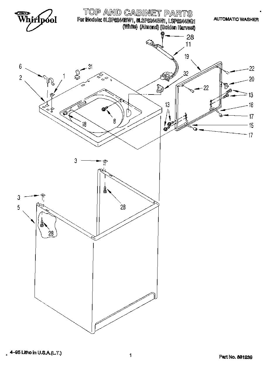 01 - TOP AND CABINET, LIT/OPTIONAL