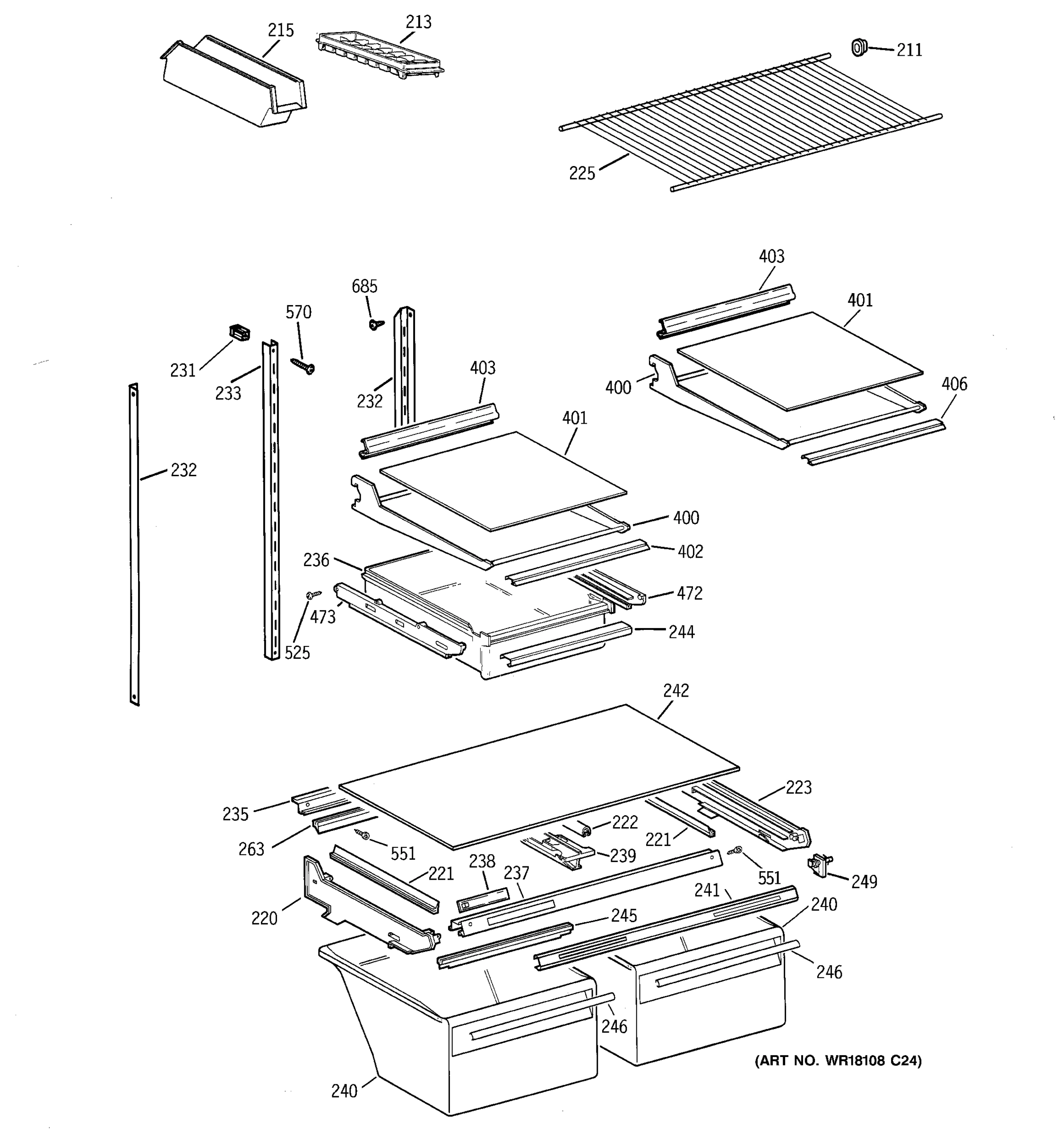 SHELVES & DRAWERS