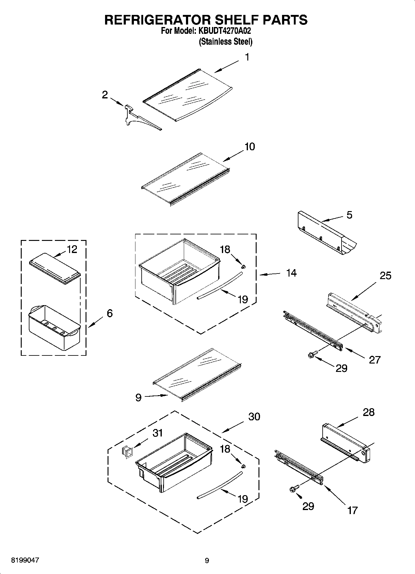 07 - REFRIGERATOR SHELF PARTS
