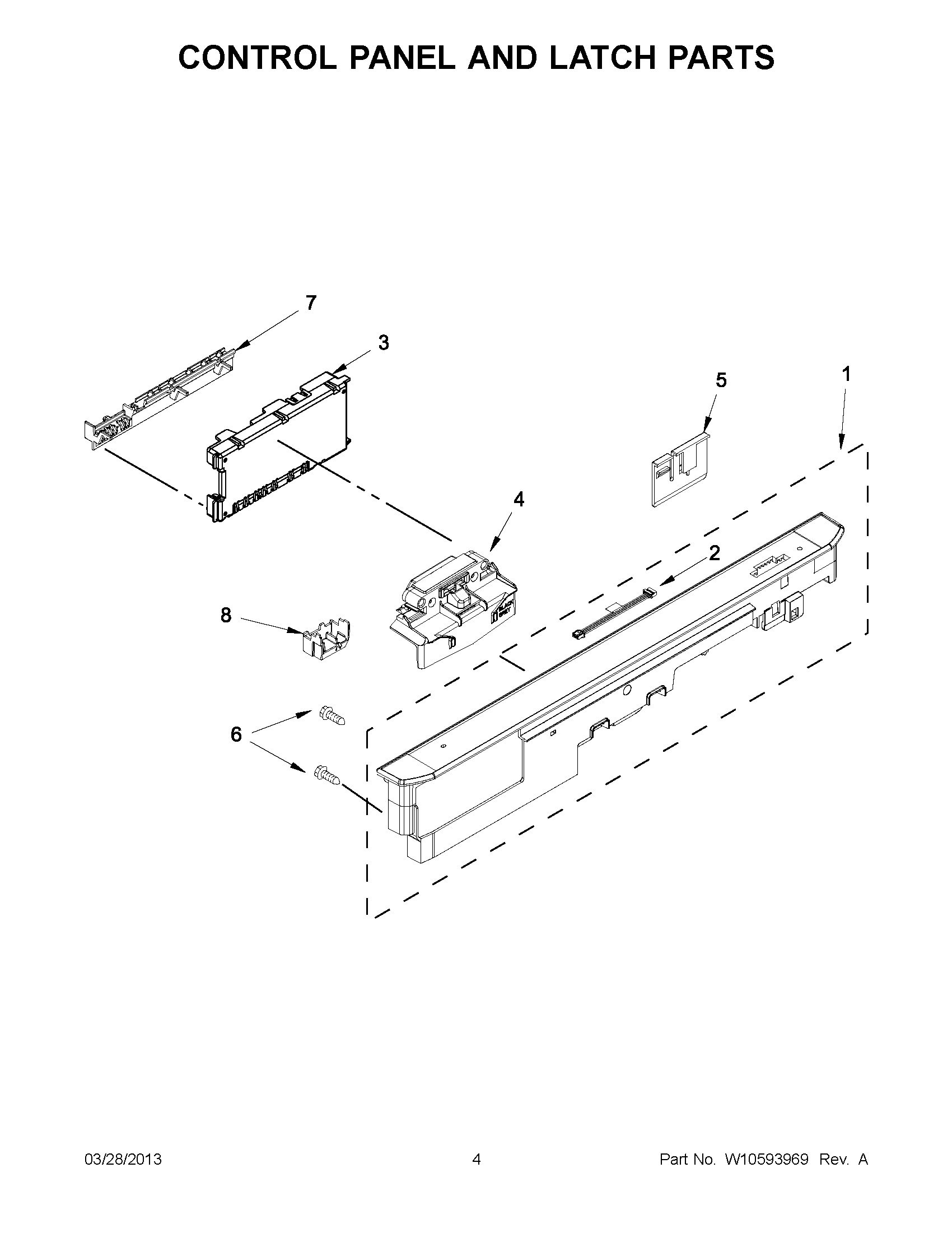 02 - CONTROL PANEL AND LATCH PARTS