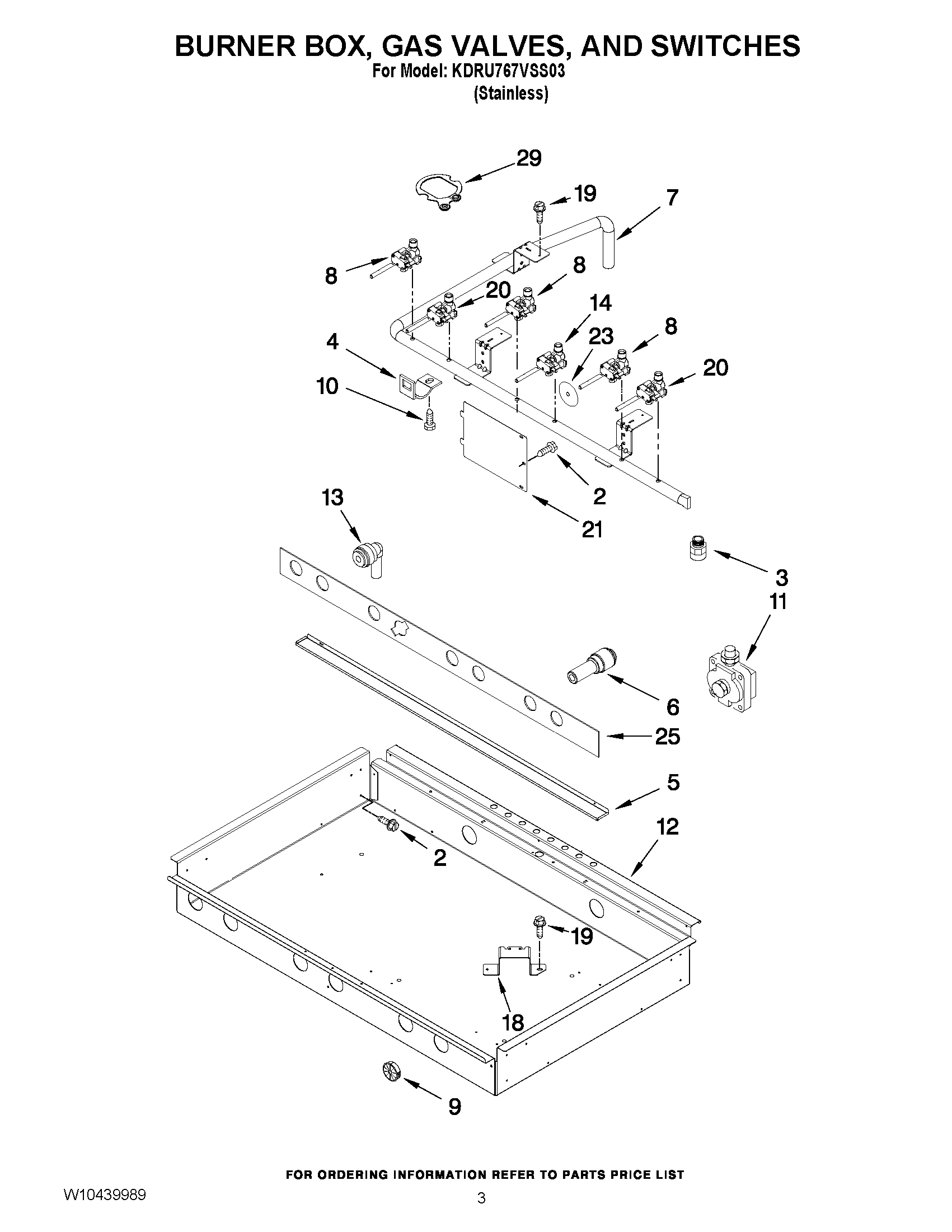 02 - BURNER BOX, GAS VALVES, AND SWITCHES