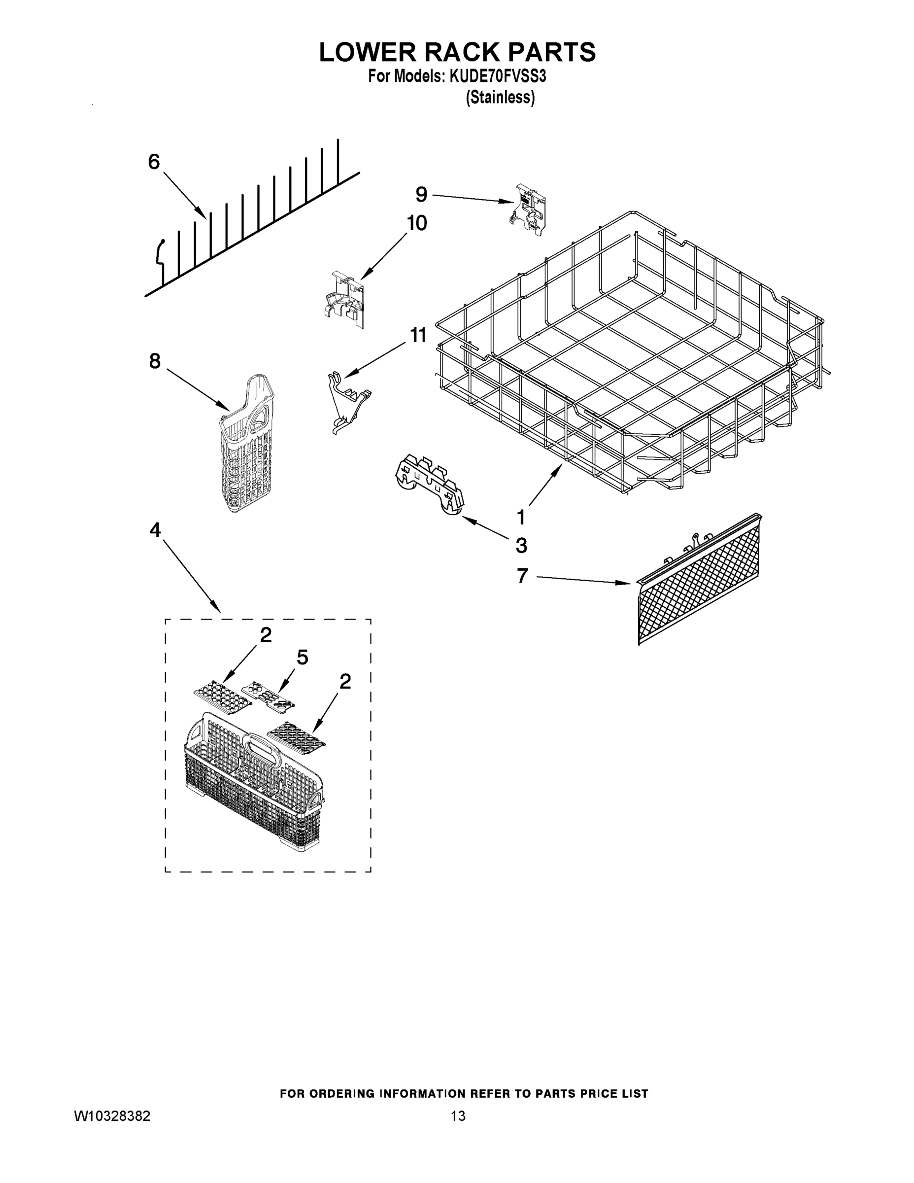 10 - LOWER RACK PARTS