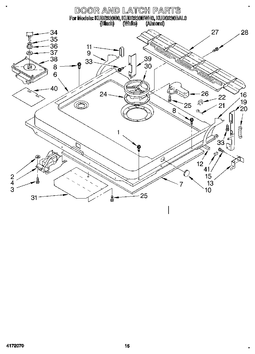 12 - DOOR AND LATCH, LIT/OPTIONAL