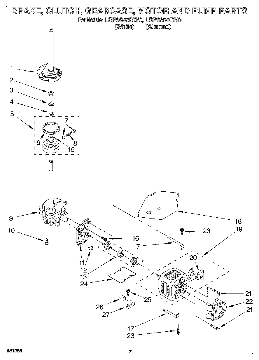 06 - BRAKE, CLUTCH, GEARCASE, MOTOR AND PUMP