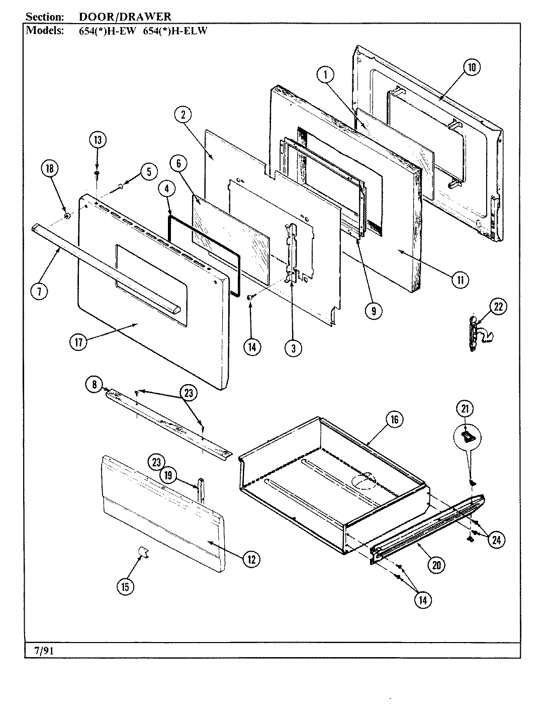 03 - DOOR/DRAWER (654xH-EW, 654xH-ELW)