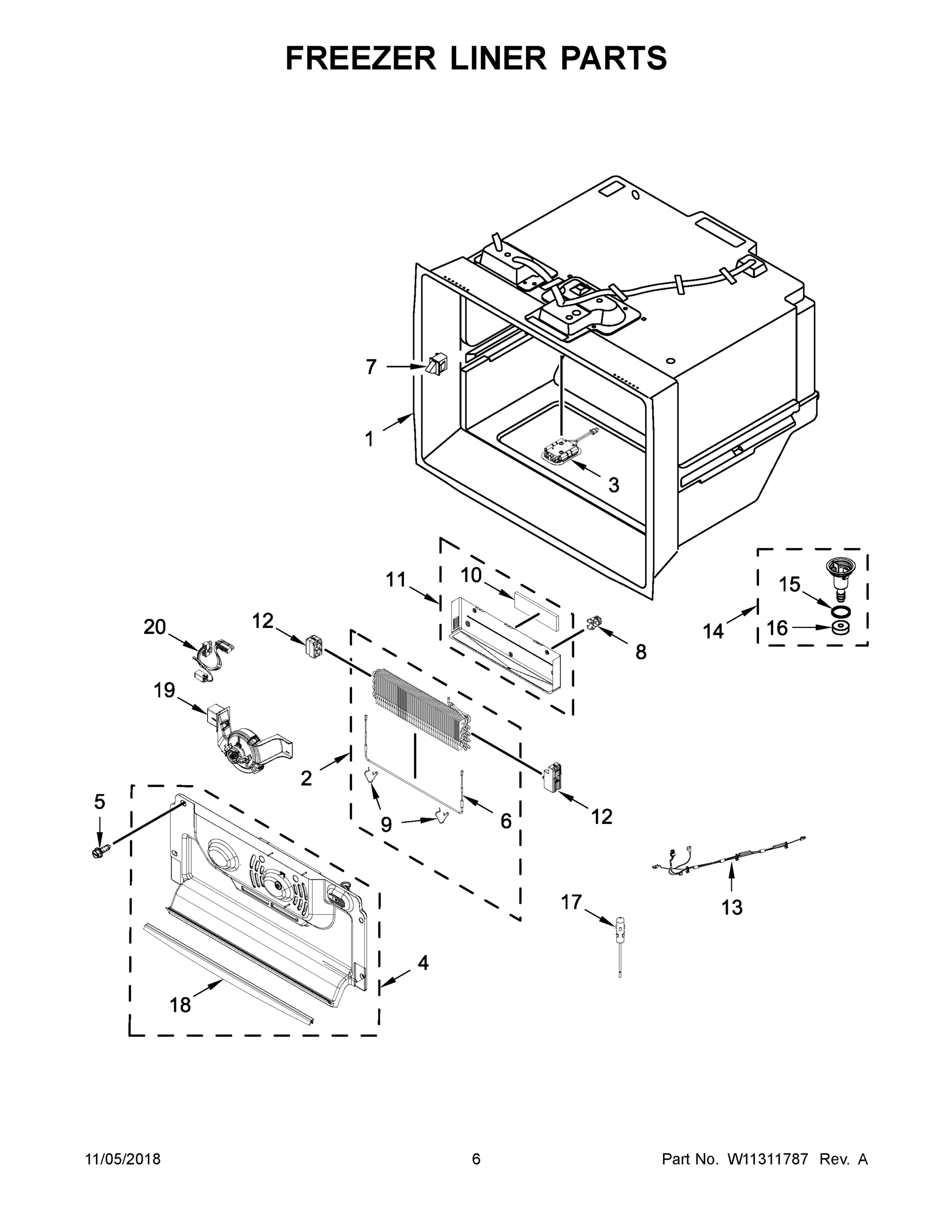 04 - FREEZER LINER PARTS