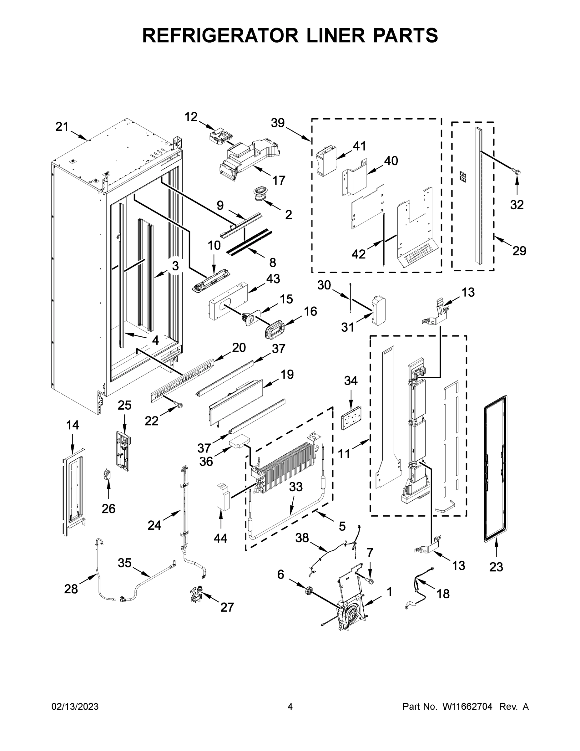 03 - REFRIGERATOR LINER PARTS
