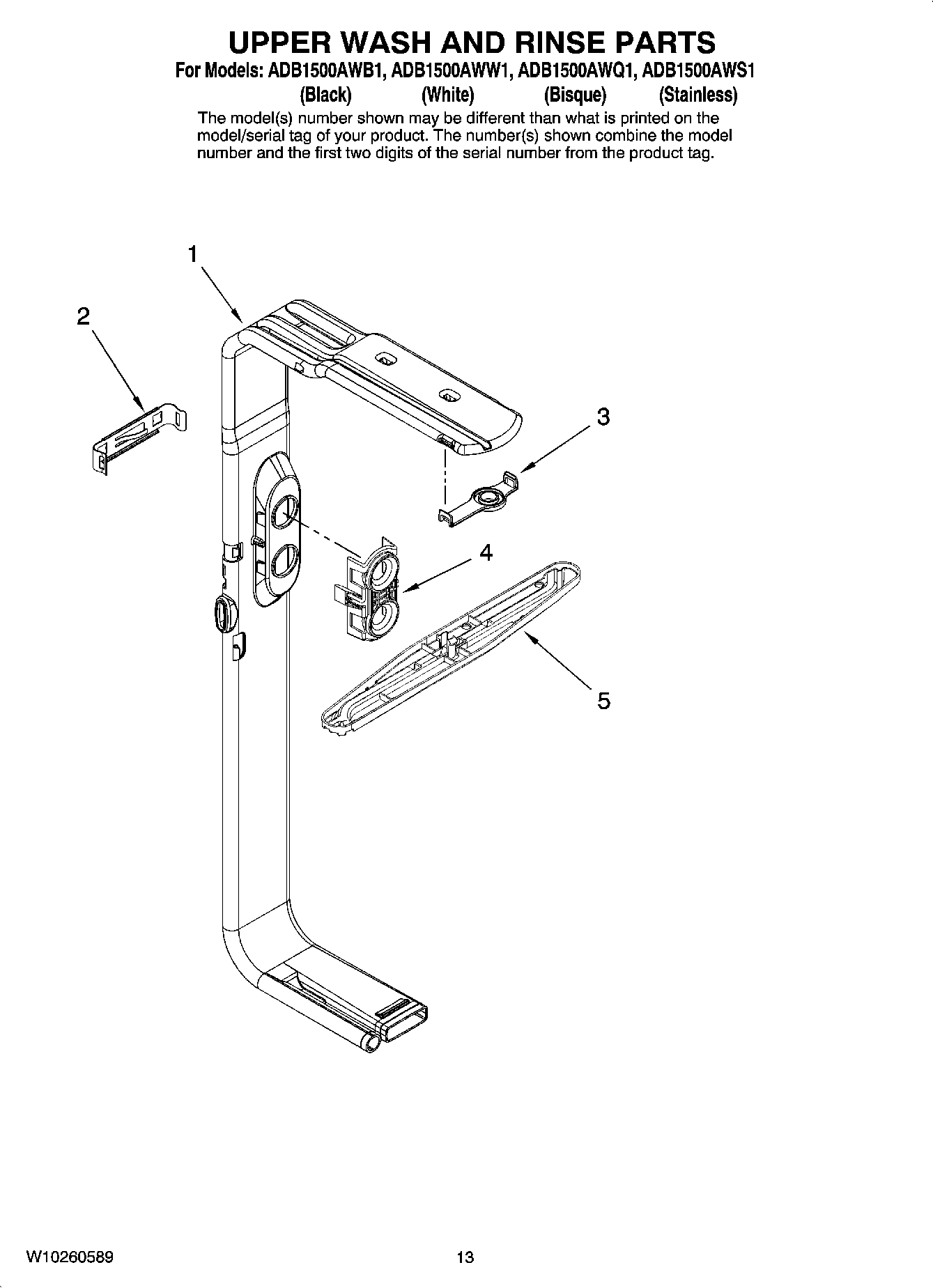 10 - UPPER WASH AND RINSE PARTS