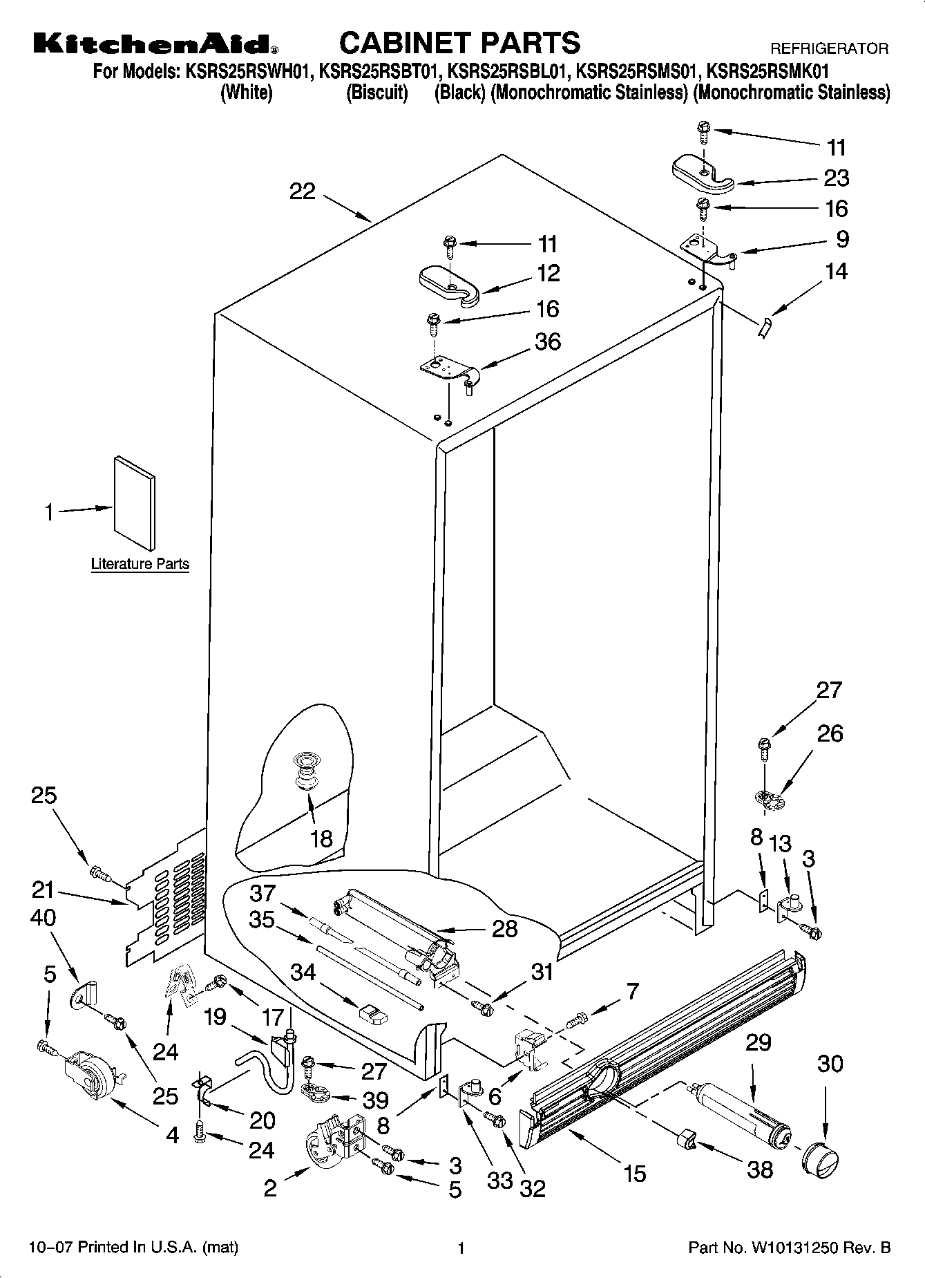 01 - CABINET PARTS