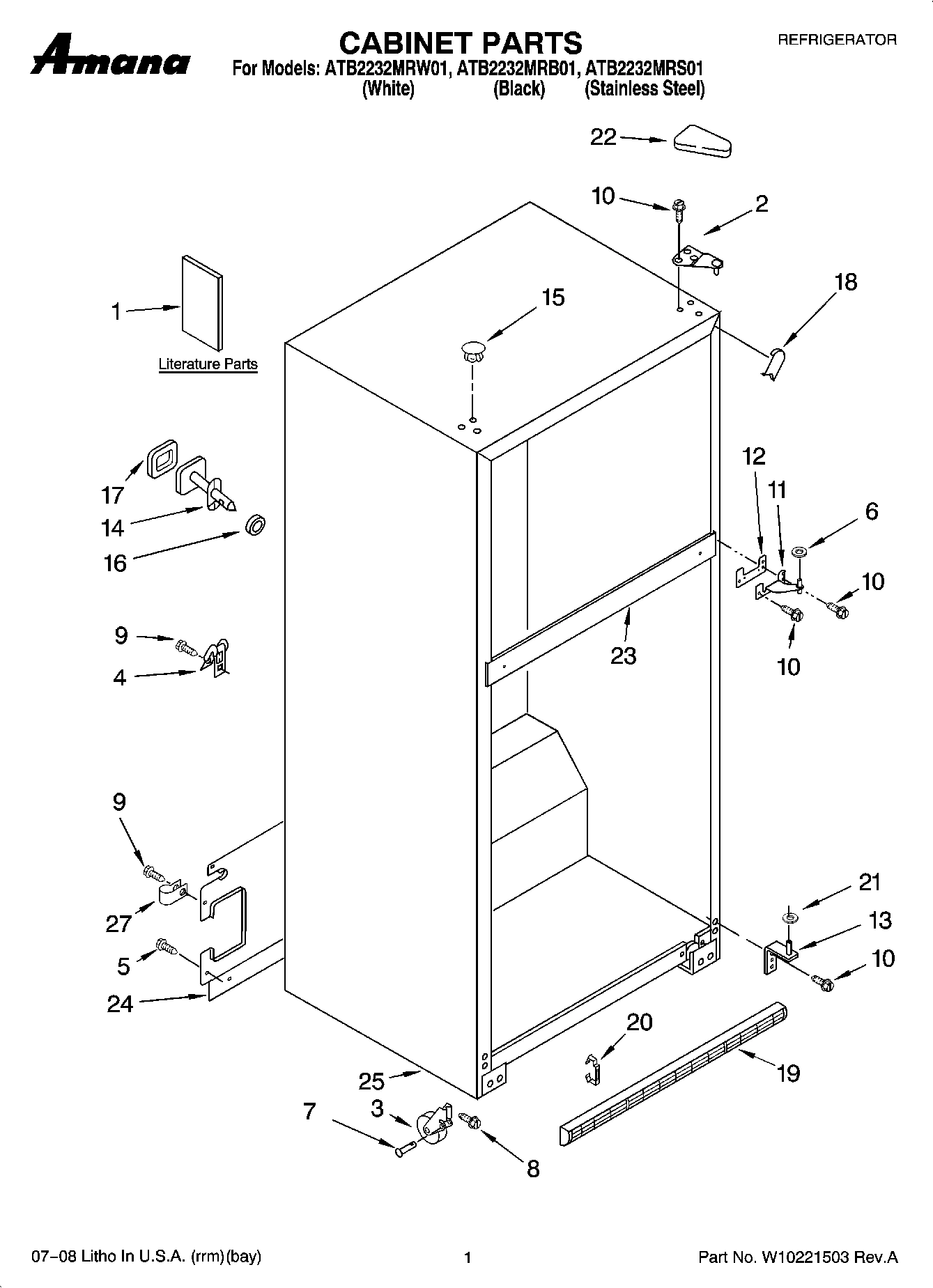 01 - CABINET PARTS