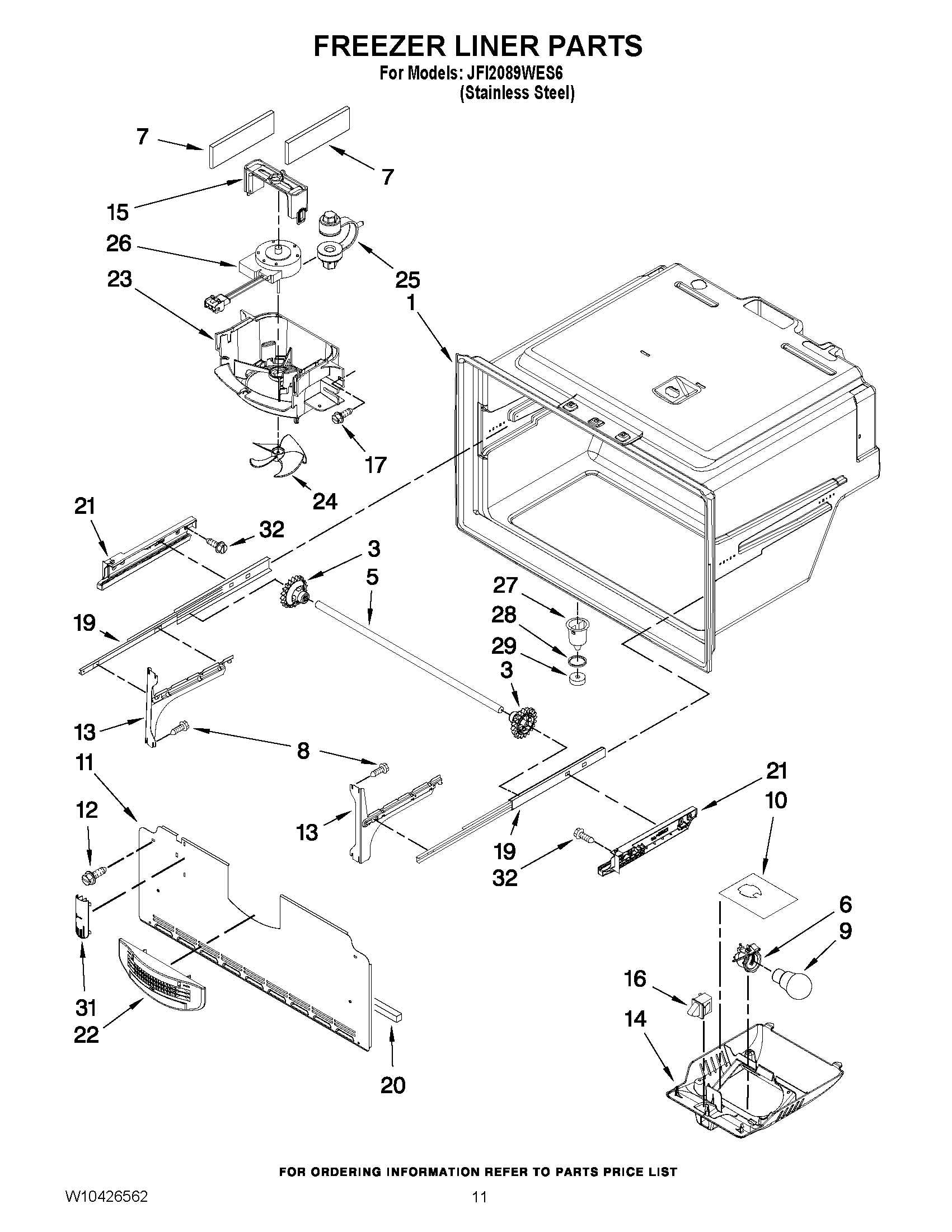 06 - FREEZER LINER PARTS