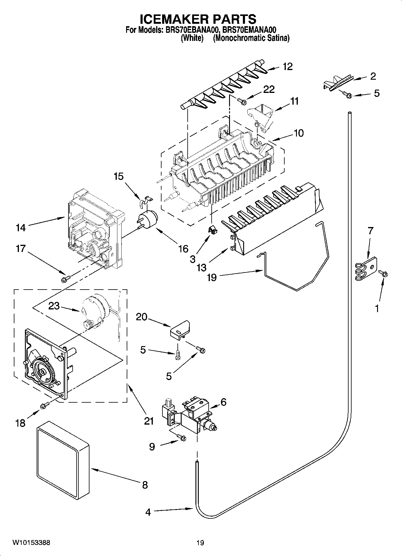 12 - ICEMAKER PARTS, OPTIONAL PARTS (NOT INCLUDED)