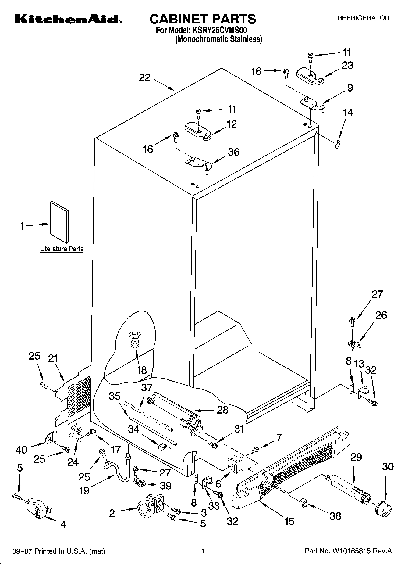 01 - CABINET PARTS