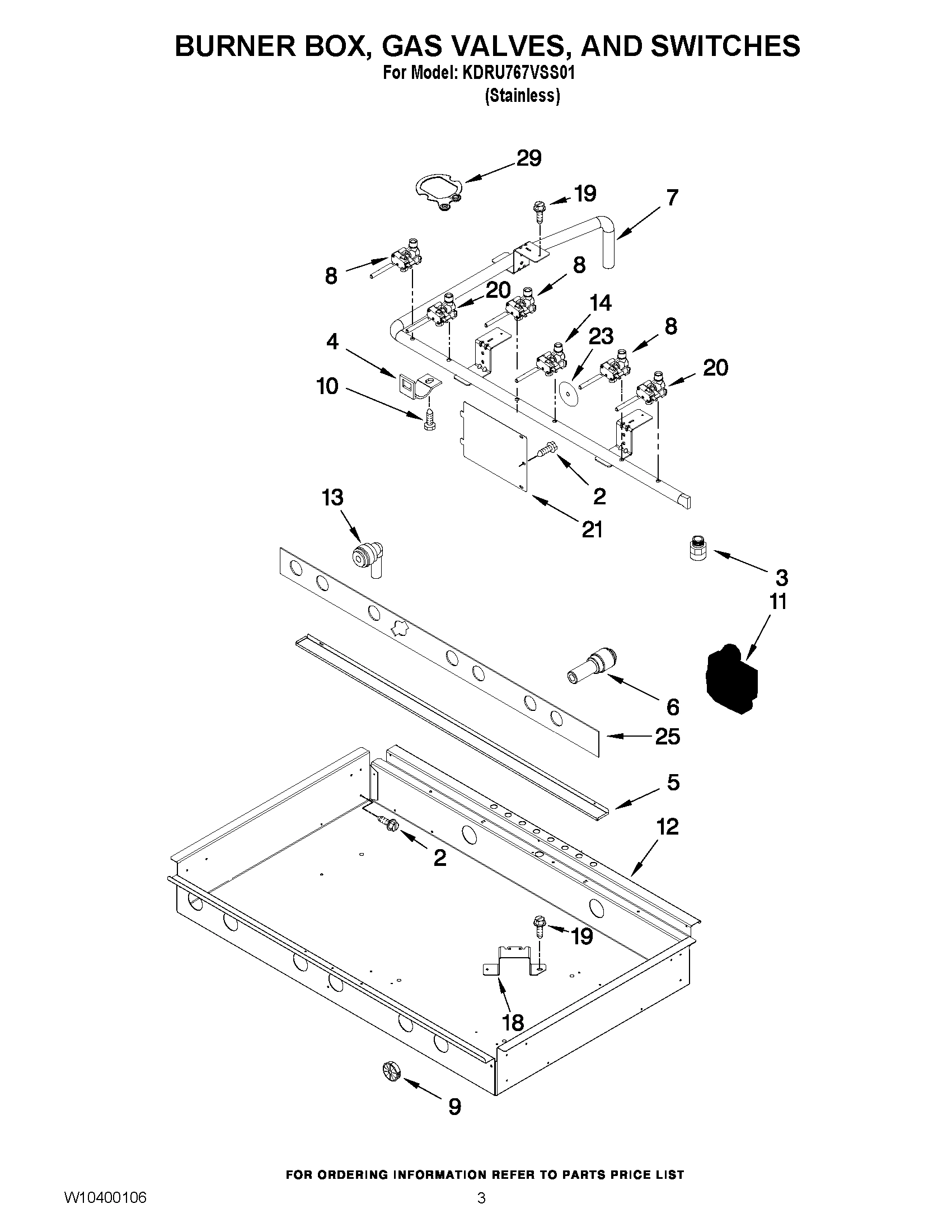 02 - BURNER BOX, GAS VALVES, AND SWITCHES