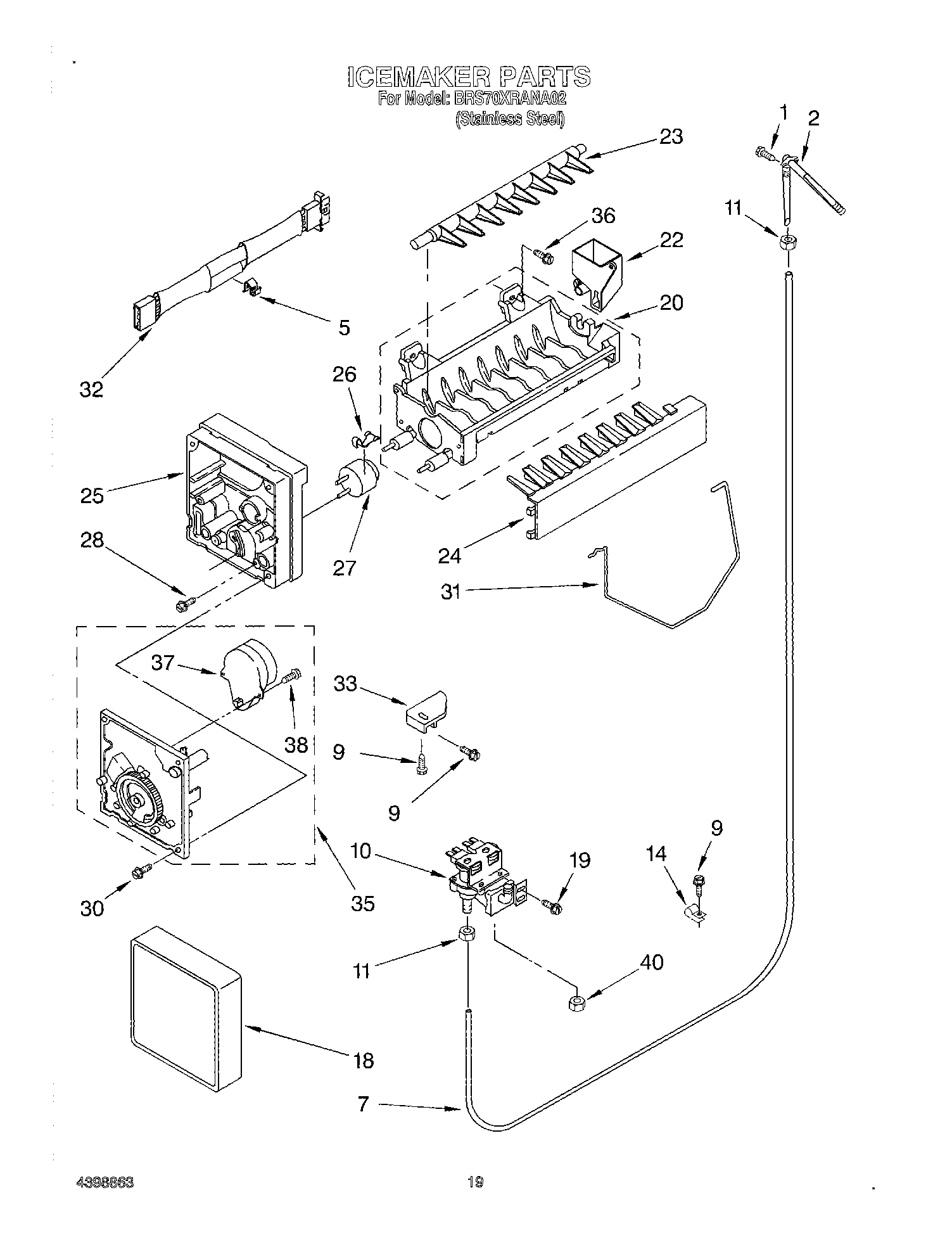 12 - ICEMAKER, OPTIONAL