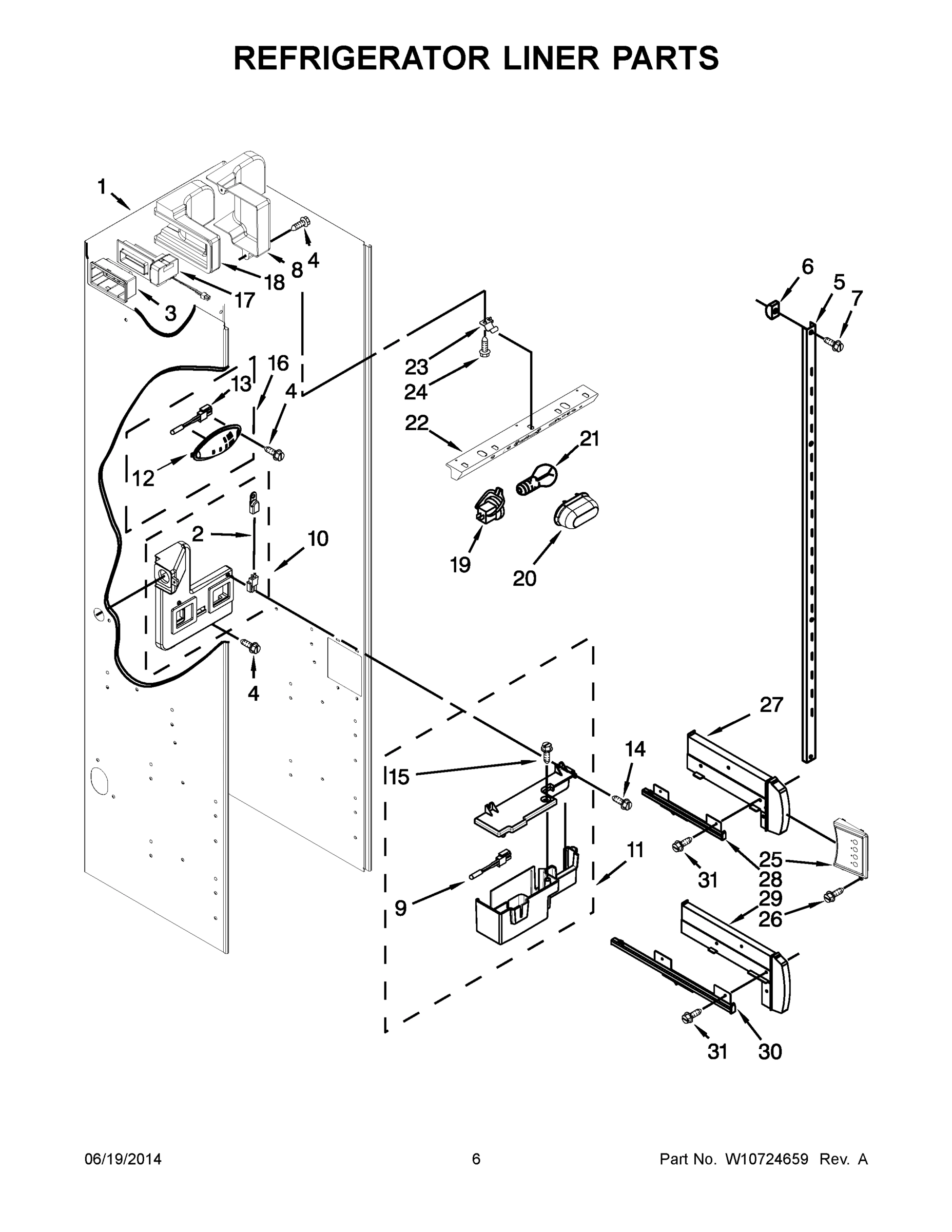 04 - REFRIGERATOR LINER PARTS