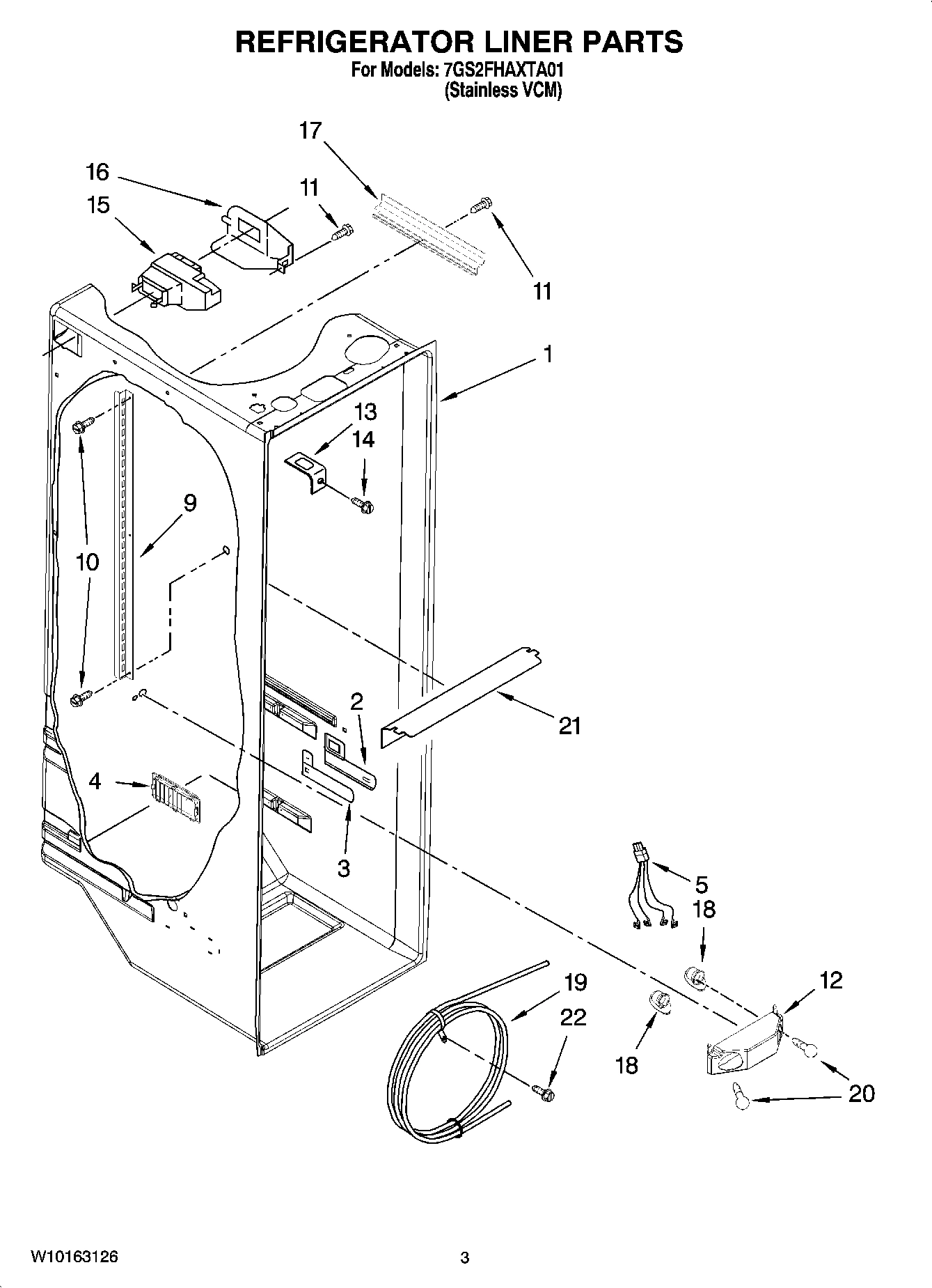 02 - REFRIGERATOR LINER PARTS