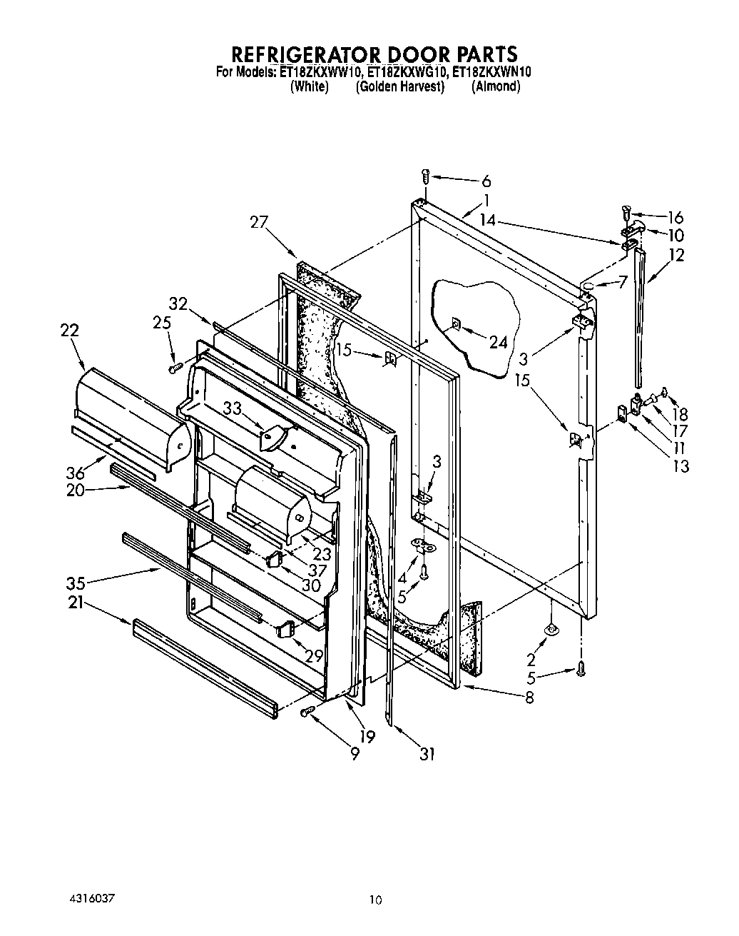 07 - REFRIGERATOR DOOR, LIT/OPTIONAL