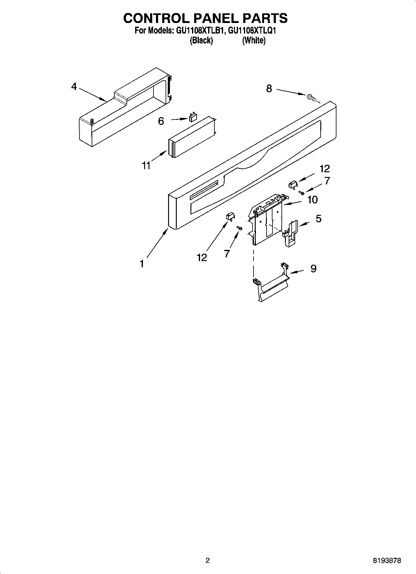 02 - CONTROL PANEL PARTS