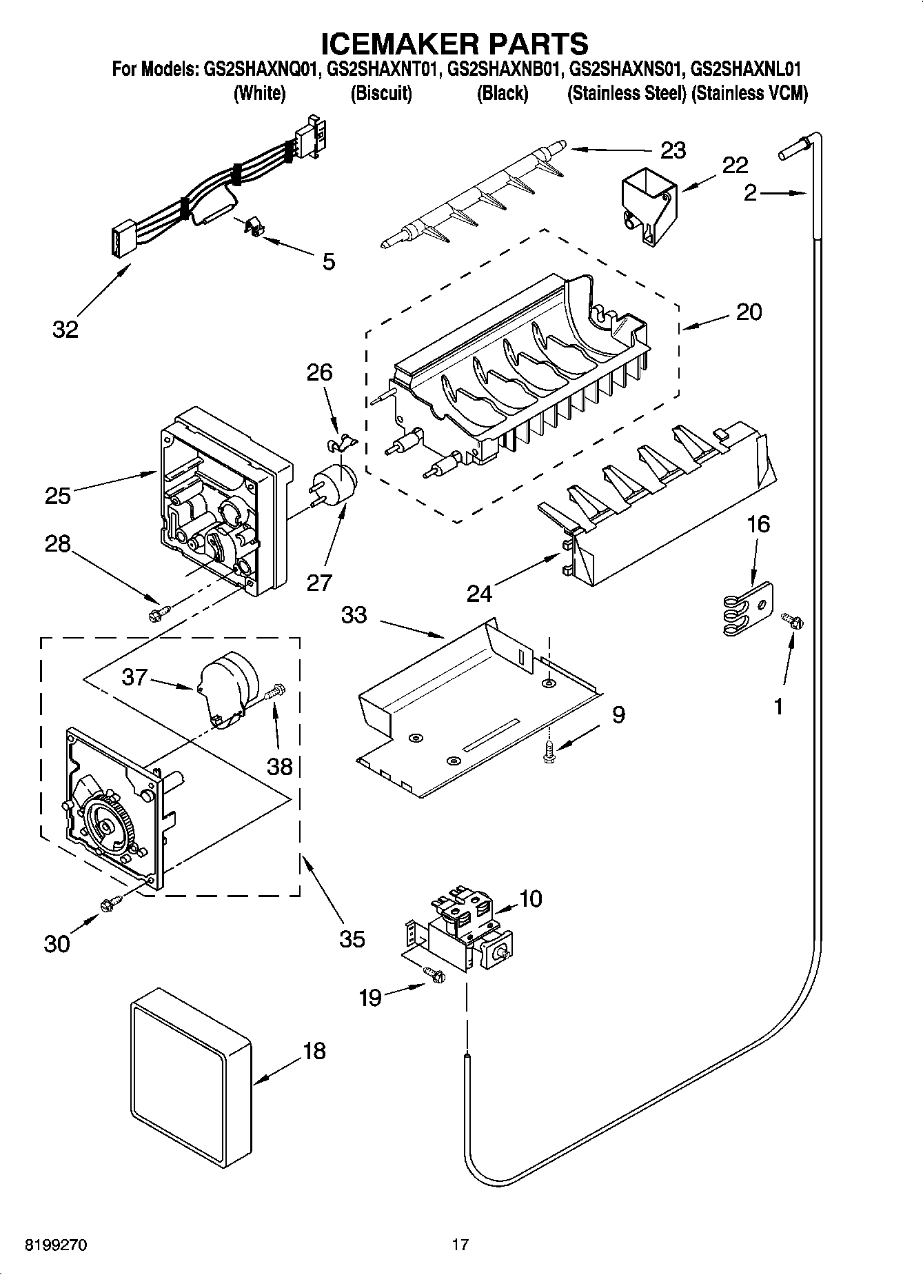 10 - ICEMAKER PARTS
