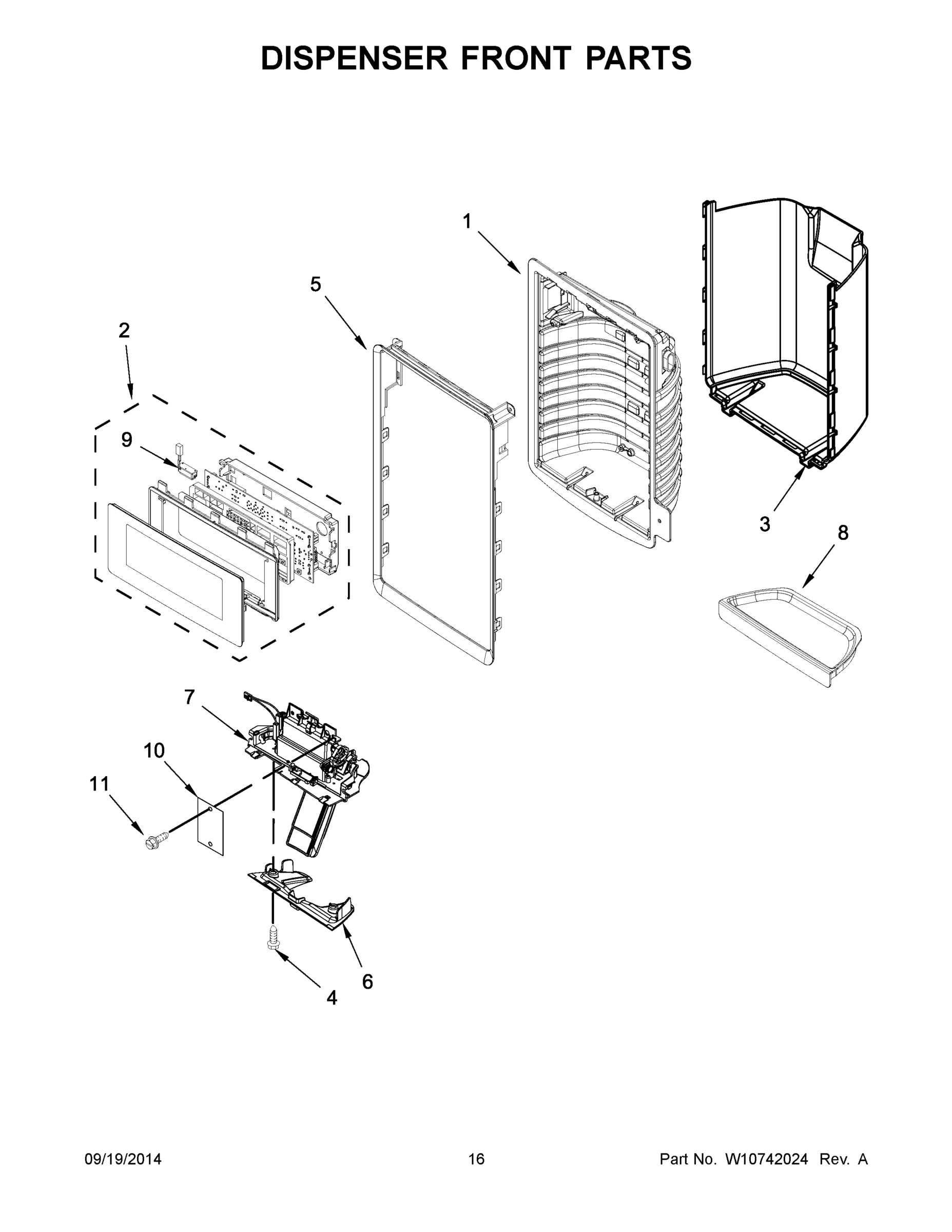 09 - DISPENSER FRONT PARTS
