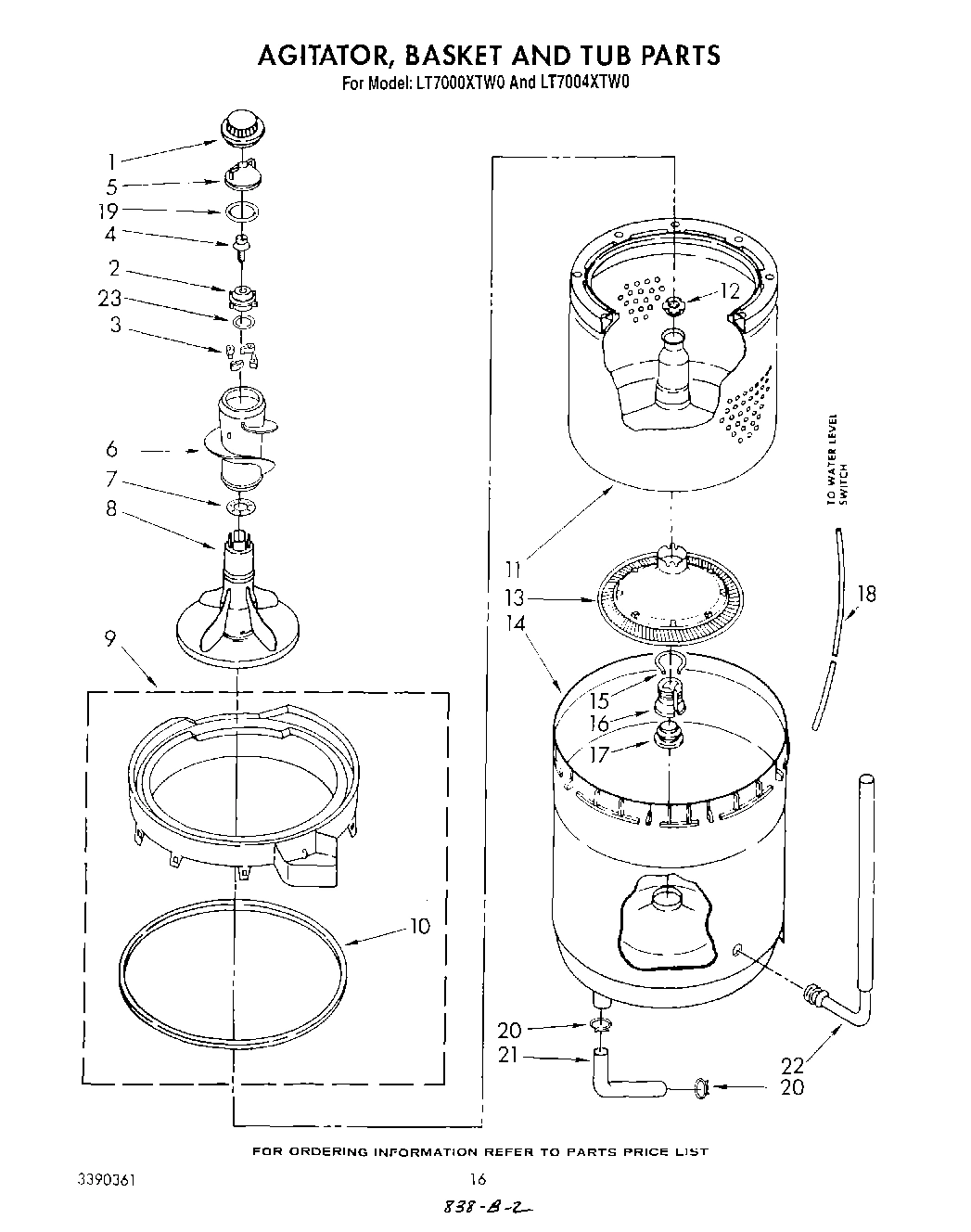 11 - AGITATOR, BASKET AND TUB