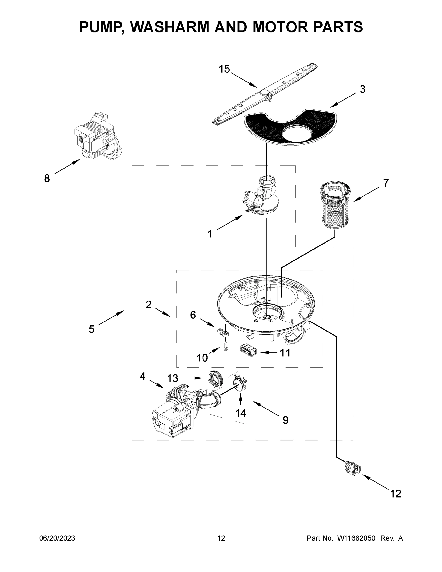 07 - PUMP, WASHARM AND MOTOR PARTS